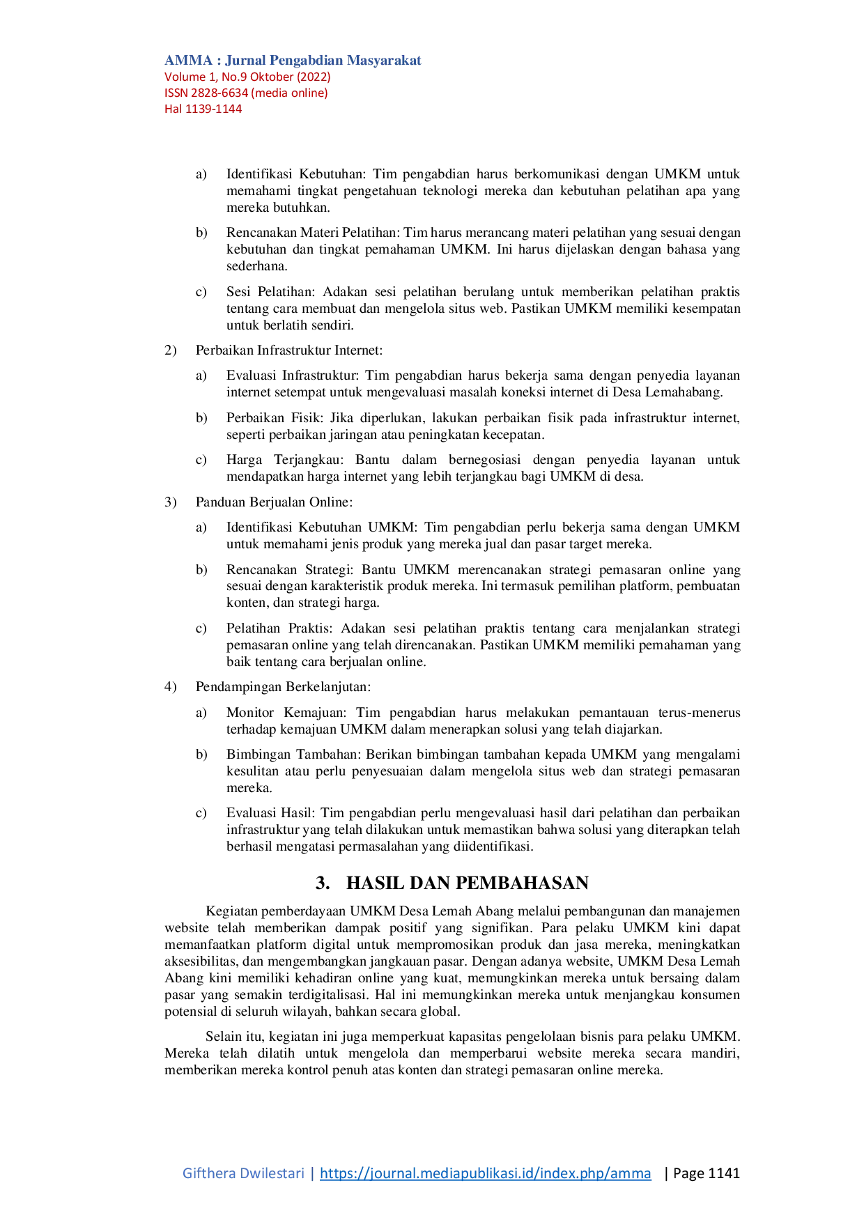 JURIS Peningkatan Daya Saing UMKM Desa Lemah Abang Melalui Pembangunan Dan Manajemen Website