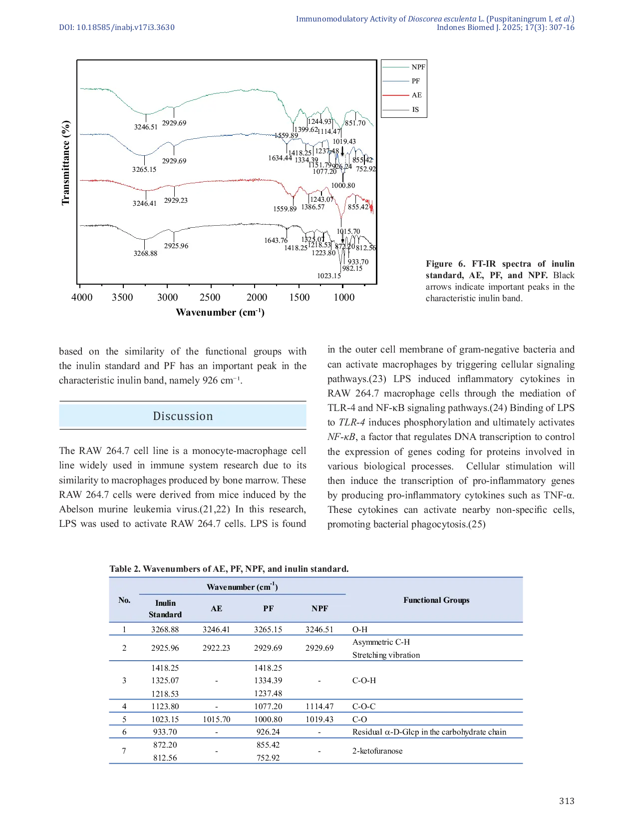 JURIS Immunomodulatory Effect of Dioscorea esculenta L on NF B TLR 4 TNF and IL 10 Expressions in LPS stimulated RAW 264 7 Mouse Macrophages