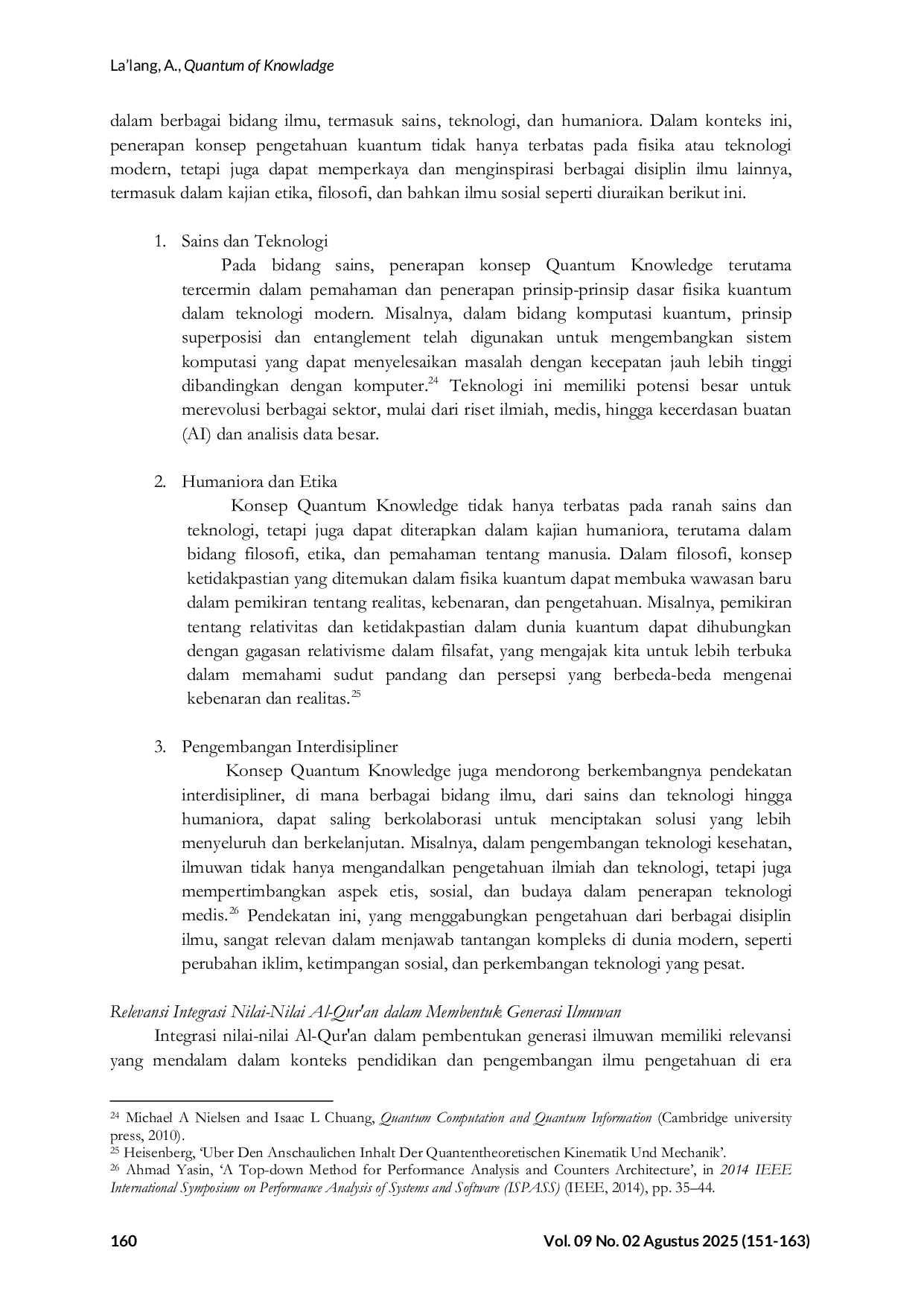 JURIS Quantum Of Knowledge Dialog Al Qur an Dan Filsafat Ilmu Di Abad Ke 21