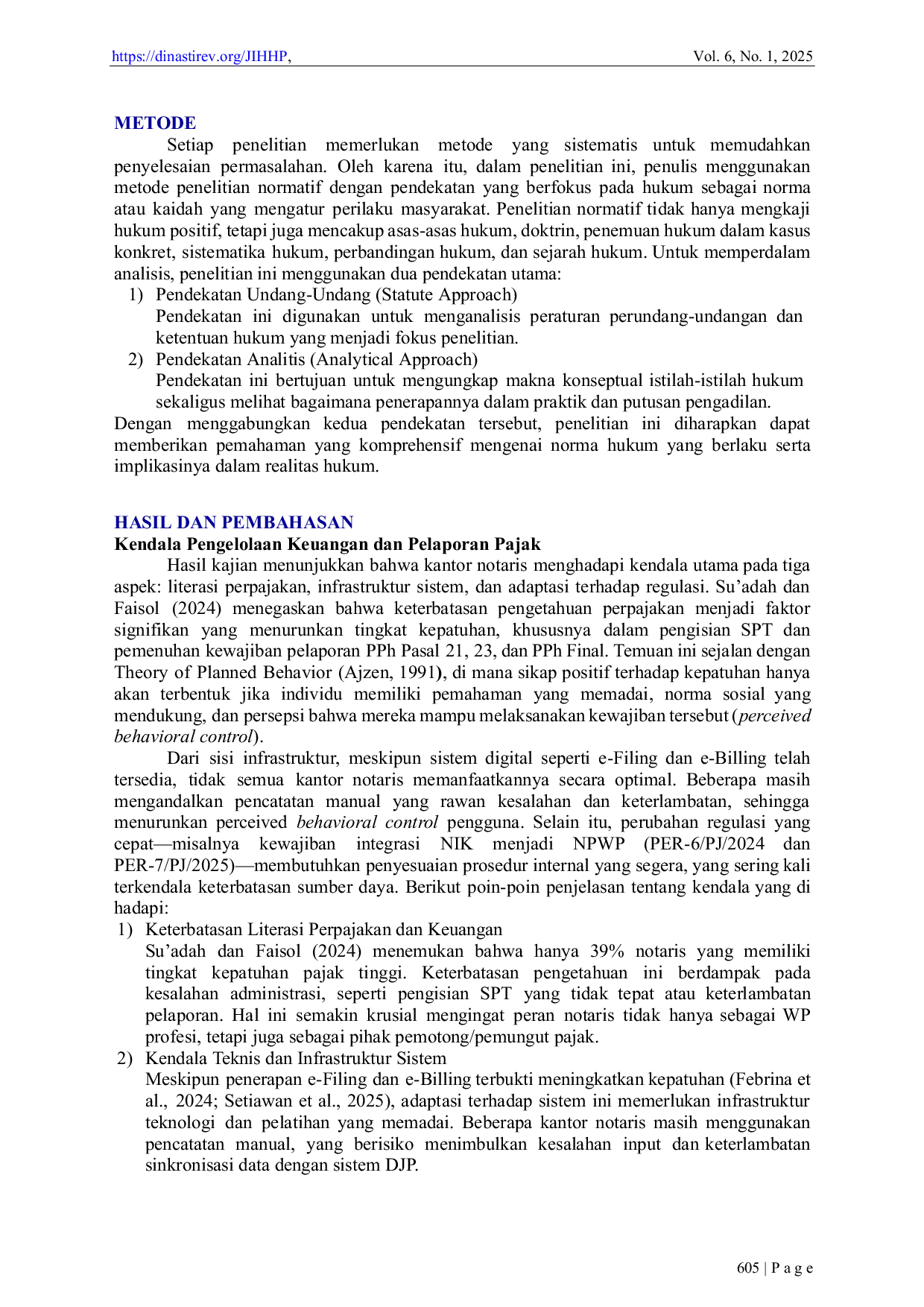 JURIS Evaluasi Sistem Pengelolaan Keuangan dan Pelaporan Pajak di Kantor Notaris