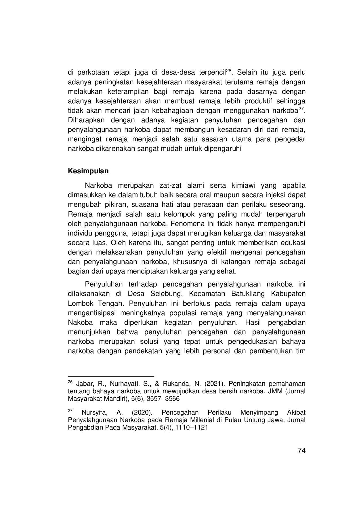 JURIS Penyuluhan Pencegahan Penyalahgunaan Narkoba Di Kalangan Remaja