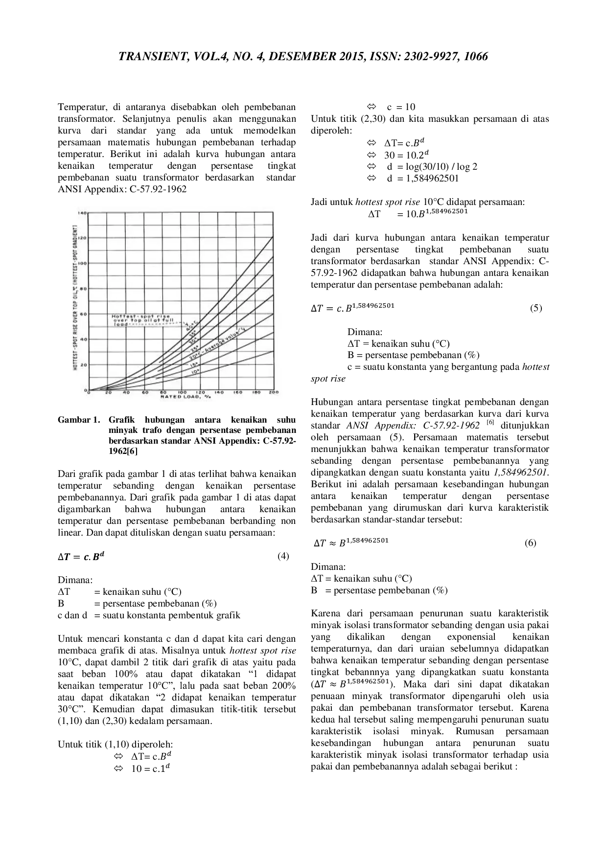 JURIS Analisis Pengaruh Bebeban dan Usia Pakai Terhadap Karakteristik dan Estimasi Lifetime Minyak Isolasi Transformator