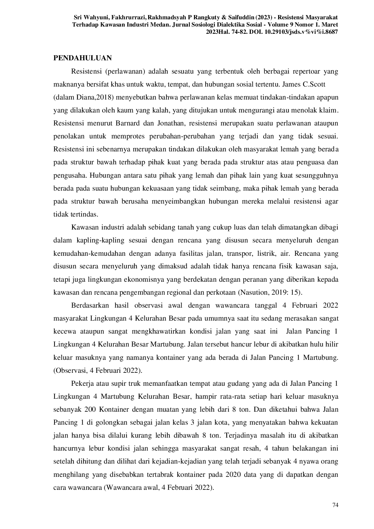 JURIS Resistensi Masyarakat Terhadap Kawasan Industri Medan