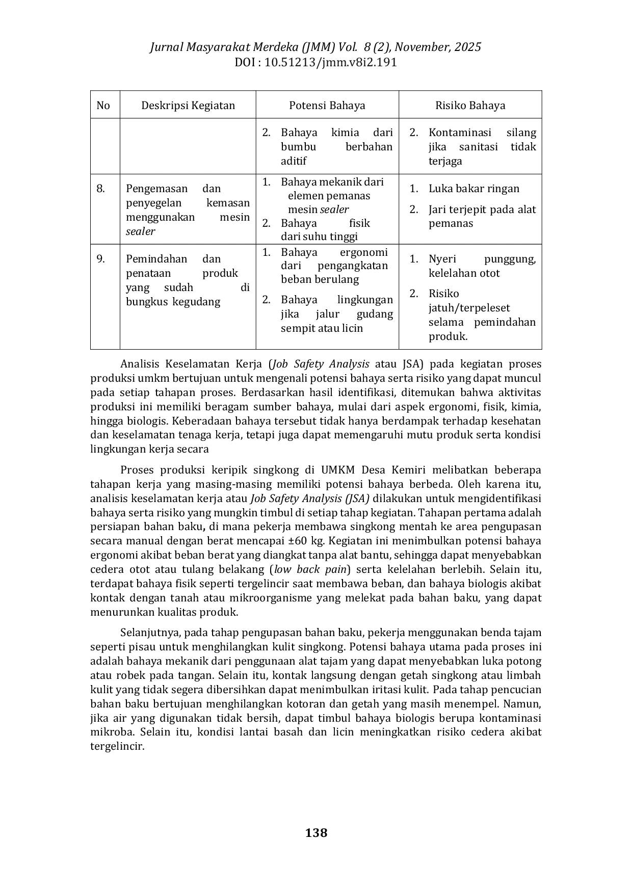 JURIS Sosialisasi Bahaya Kebakaran Dan Alat Pemadam Api Ringan APAR di Sektor UMKM Desa Kemiri Mojokerto