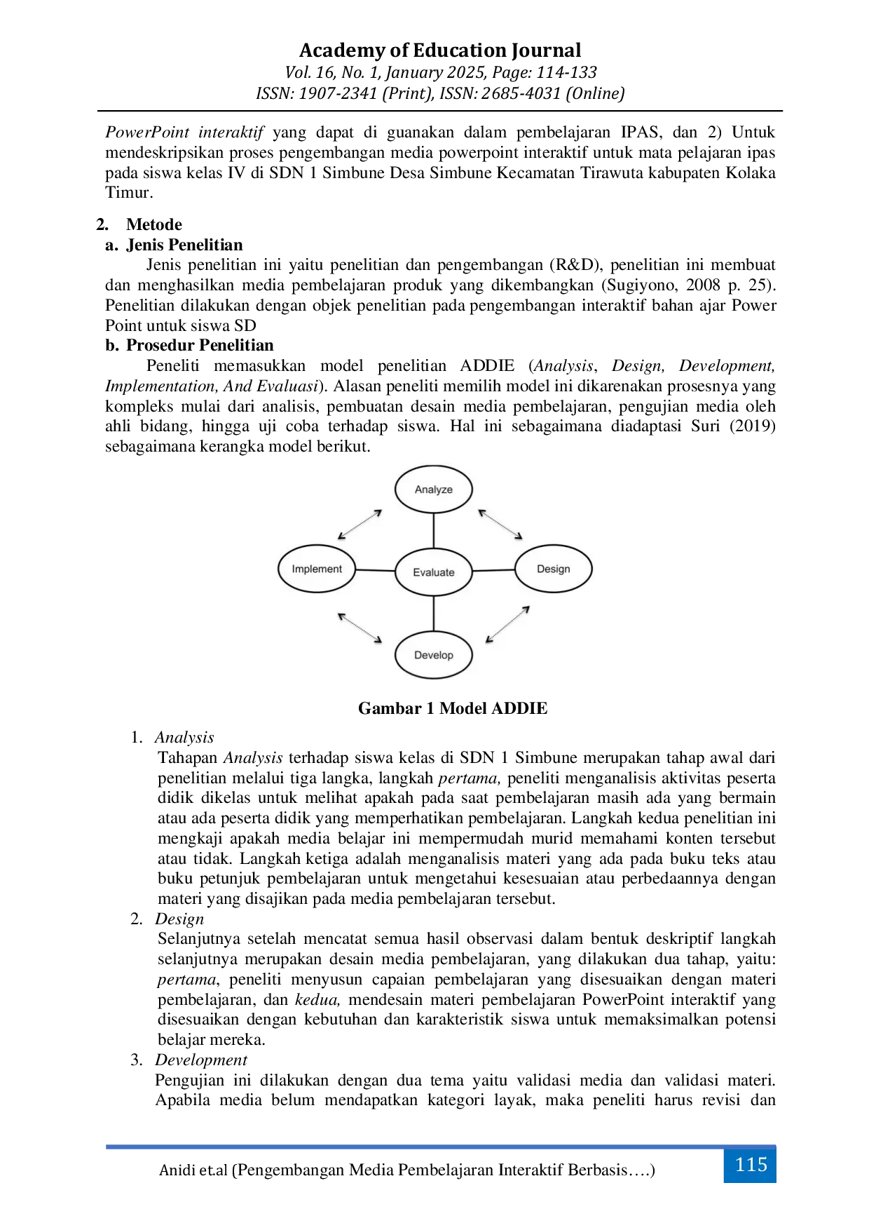 JURIS Pengembangan Media Pembelajaran Interaktif Berbasis Powerpoint Pada Mata Pelajaran IPAS Pada Siswa Kelas IV di SDN 1 Simbune Desa Simbune Kecamatan Tirawuta Kabupaten Koloka Timur