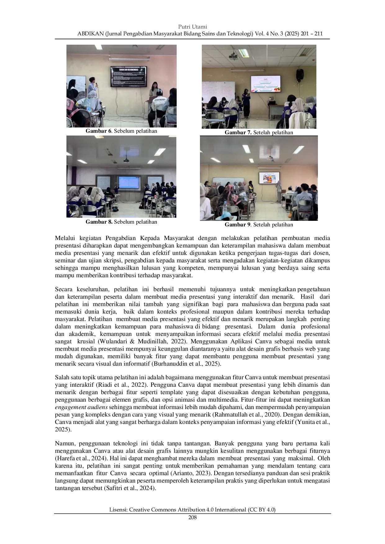 JURIS Peningkatan Kompetensi Pembuatan Media Presentasi Interaktif Berbasis Teknologi Digital Canva Bagi Mahasiswa Kesehatan Masyarakat