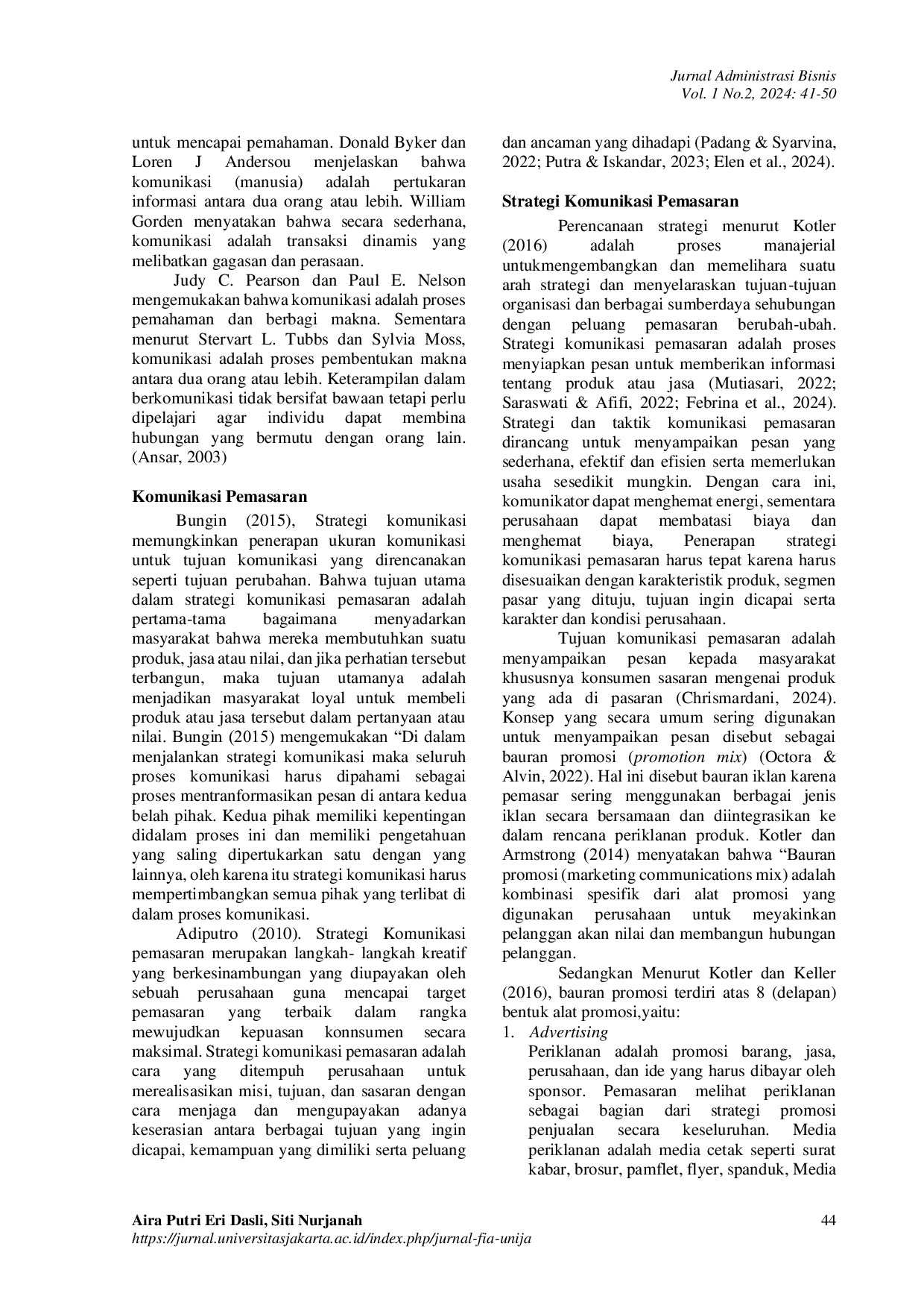 JURIS Strategi Komunikasi Pemasaran dalam Meningkatkan Minat Beli di PT X Y Z