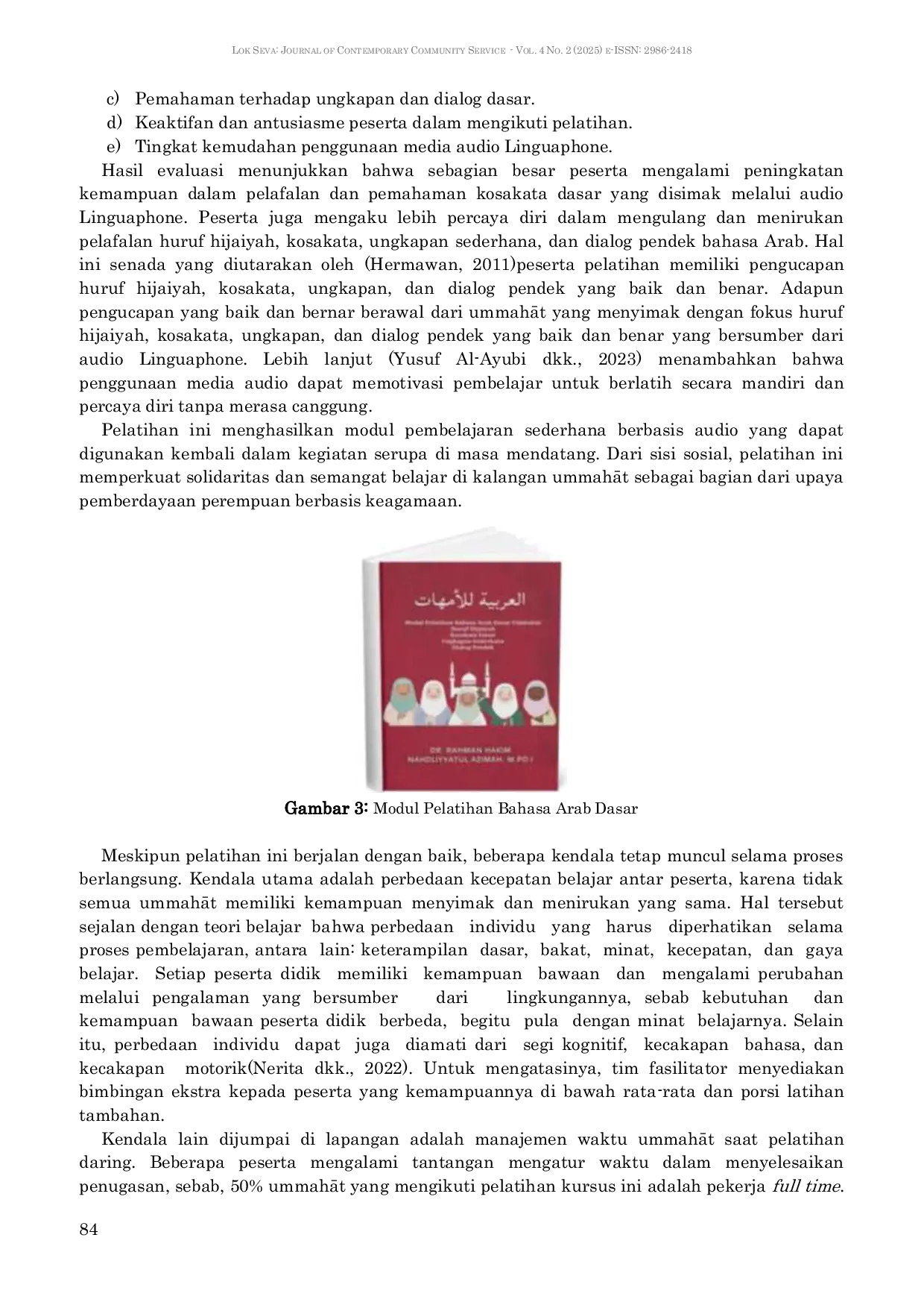 JURIS Pelatihan Bahasa Arab Dasar untuk UmmahAt di Komunitas Berbagi Muslimah Indonesia KBMI