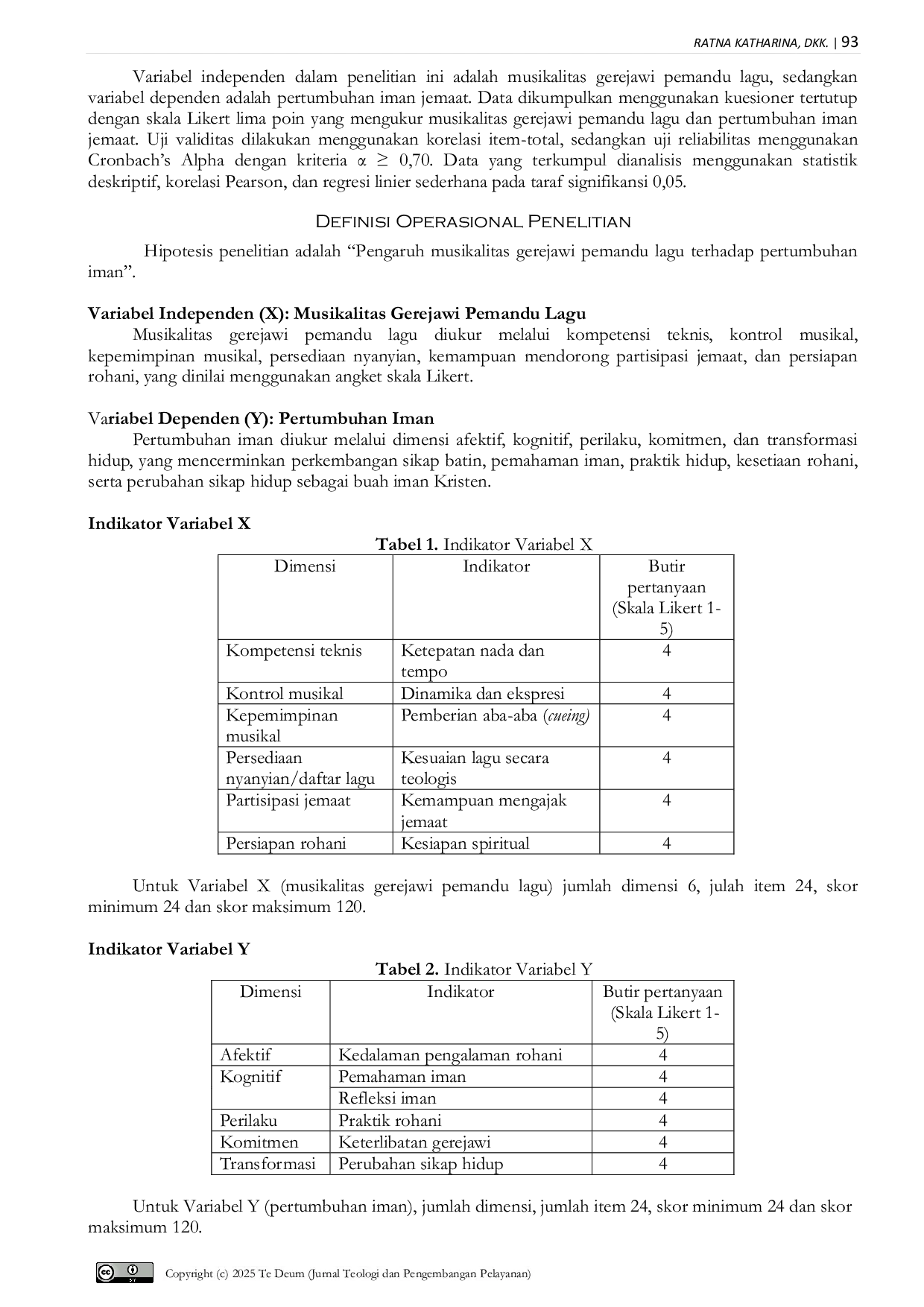 JURIS Pengaruh Musikalitas Gerejawi Pemandu Lagu Terhadap Pertumbuhan Iman Kajian Teologi Praktika