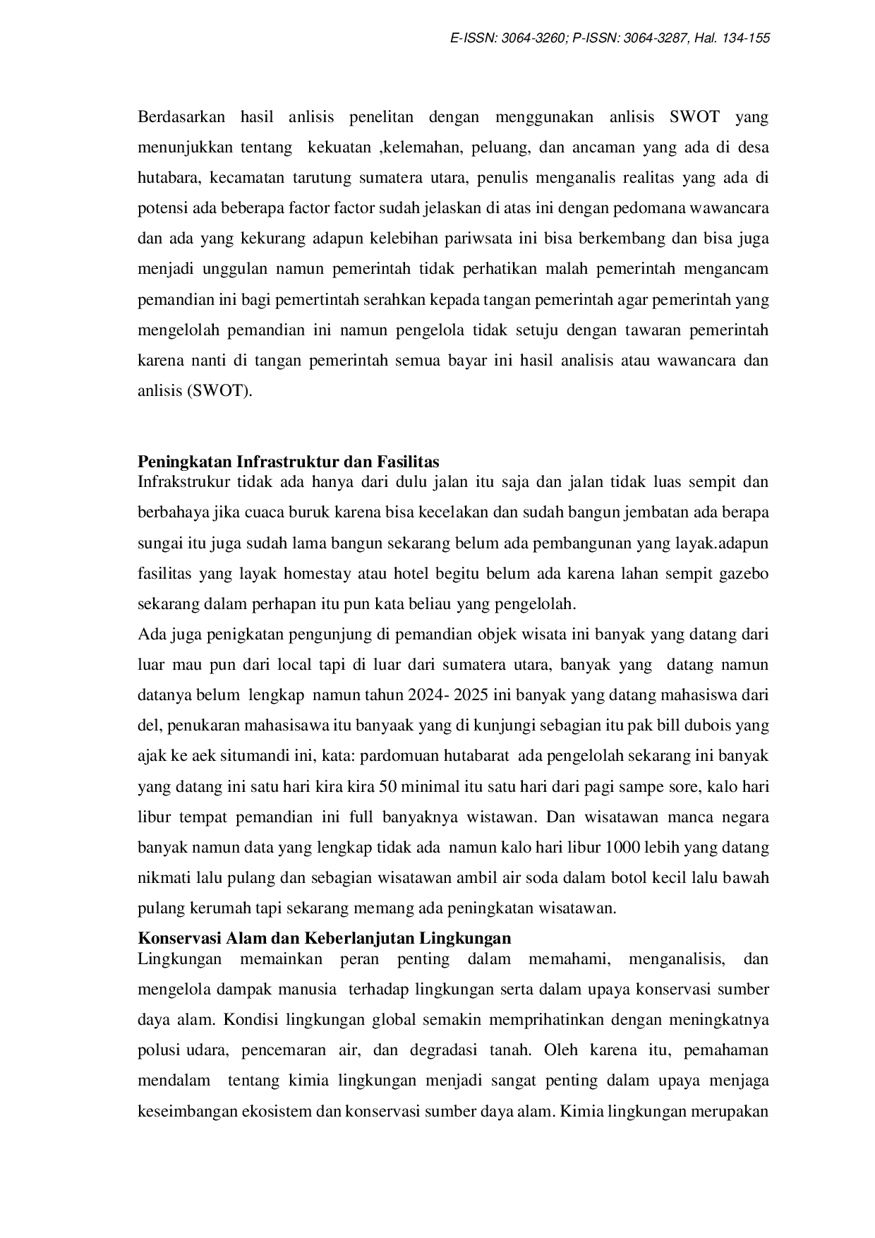 JURIS Upaya Guide untuk Mengedukasi Pengunjung dalam Atraksi Arung Jeram Situmandi di Desa Hutabarat Kecamatan Tarutung Kabupaten Tapanuli Utara