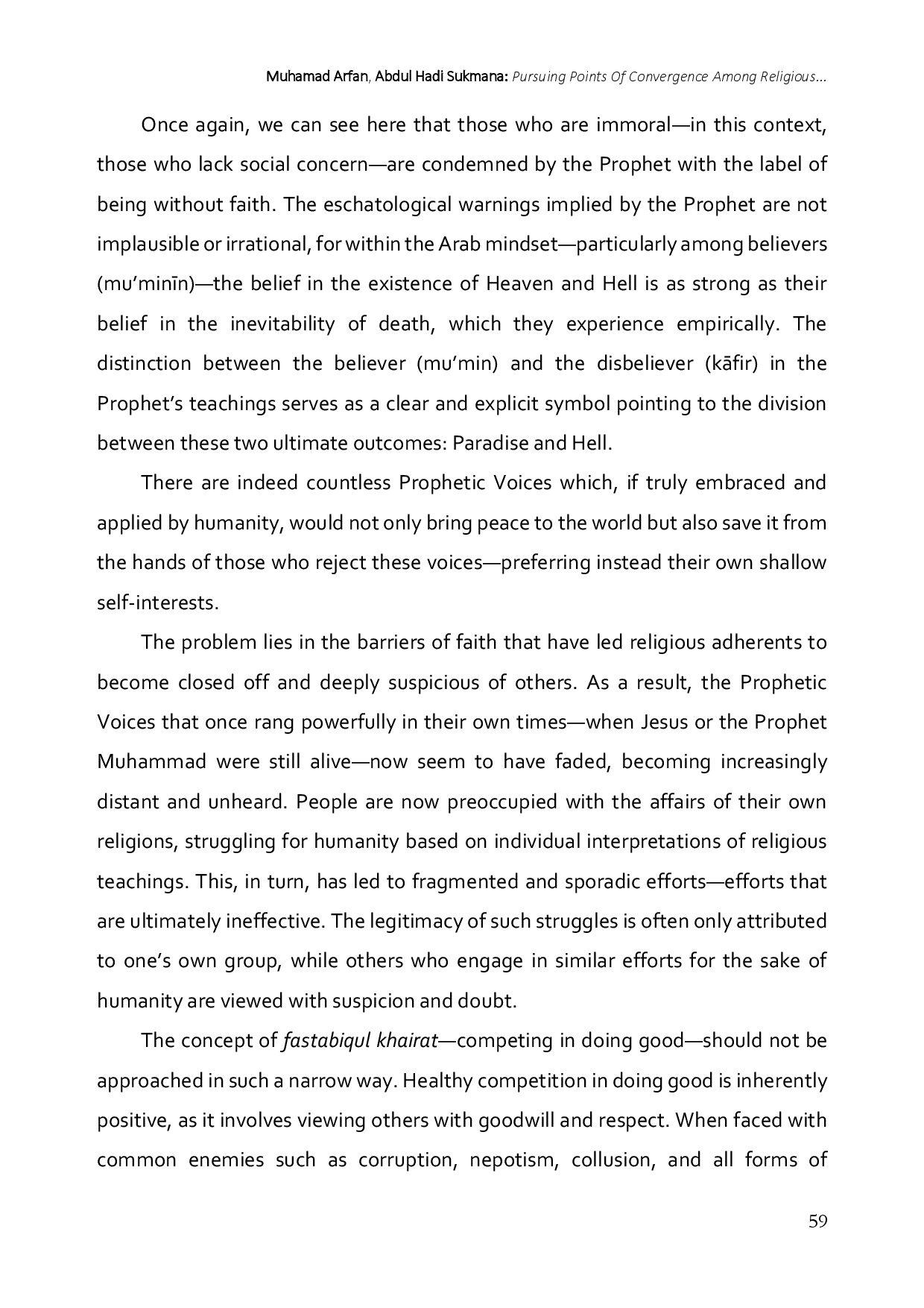 juris Pursuing Points Of Convergence Among Religious Communities