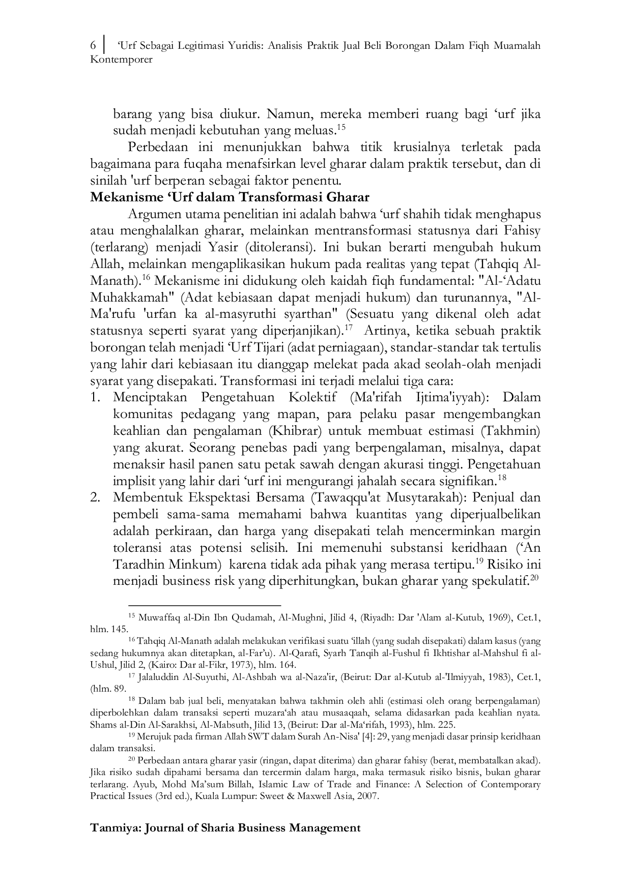 JURIS Urf Sebagai Legitimasi Yuridis Analisis Praktik Jual Beli Borongan Dalam Fiqh Muamalah Kontemporer