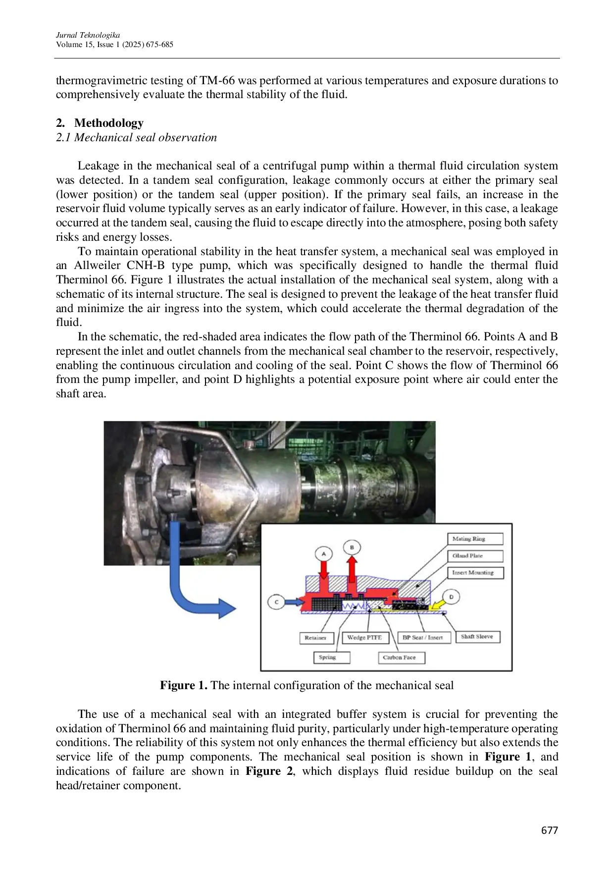 JURIS Heat Transfer Fluid Deposit in Retainer of Mechanical Seal