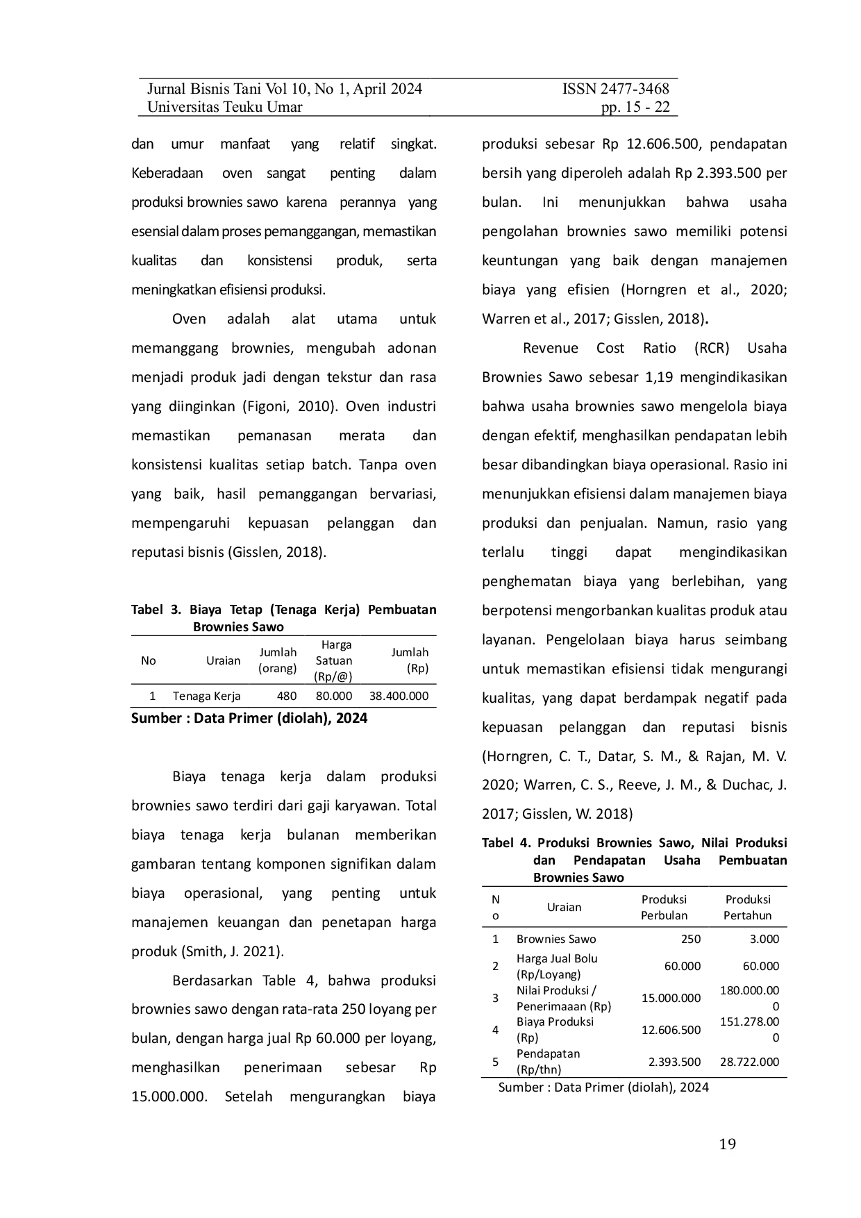 JURIS Analisis Pendapatan Dan Nilai Tambah Sawo Di Desa Pendebah Kecamatan Kamal Kabupaten Bangkalan