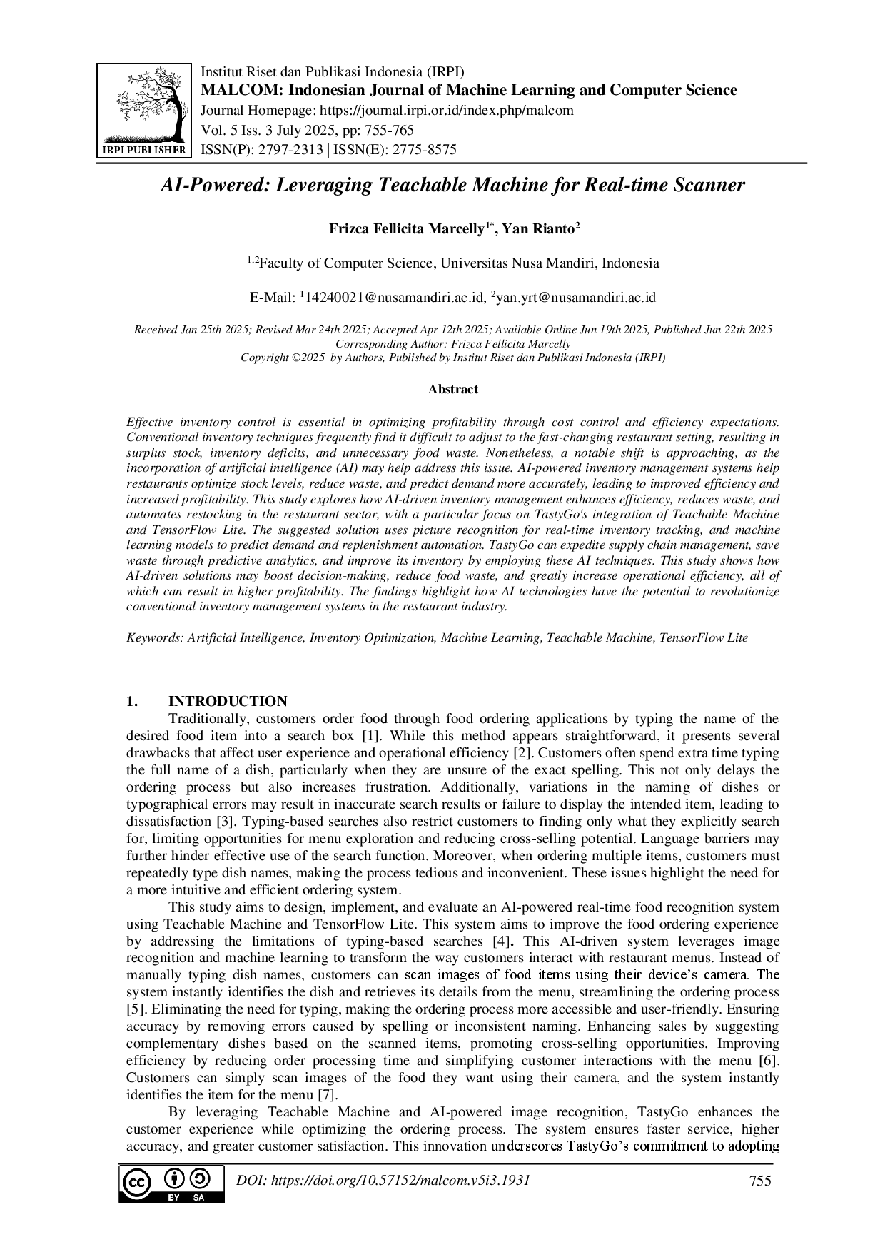 juris AI Powered Leveraging Teachable Machine for Real time Scanner