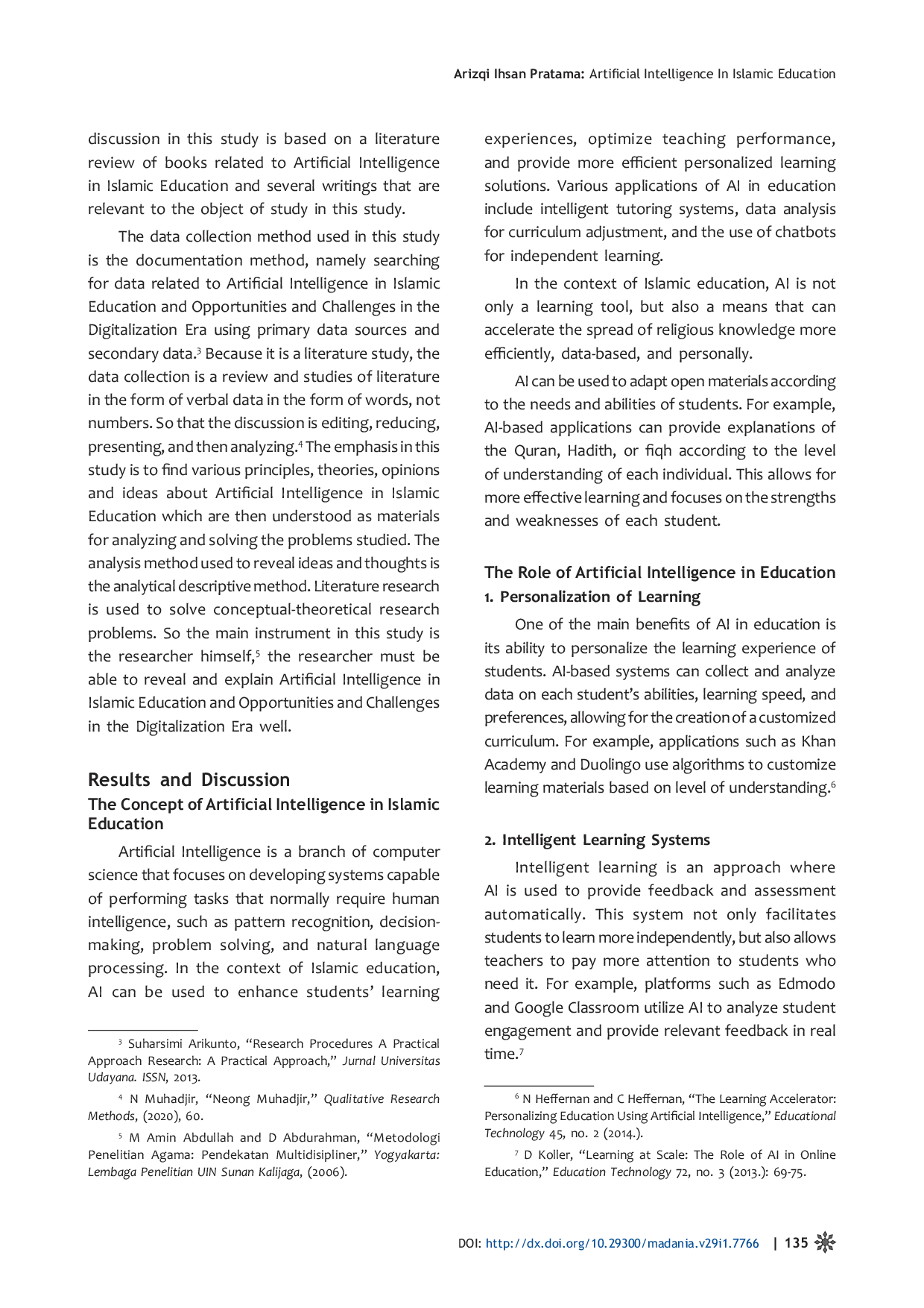 JURIS Artificial Intelligence in Islamic Education Opportunities and Challenges in the Digital Era