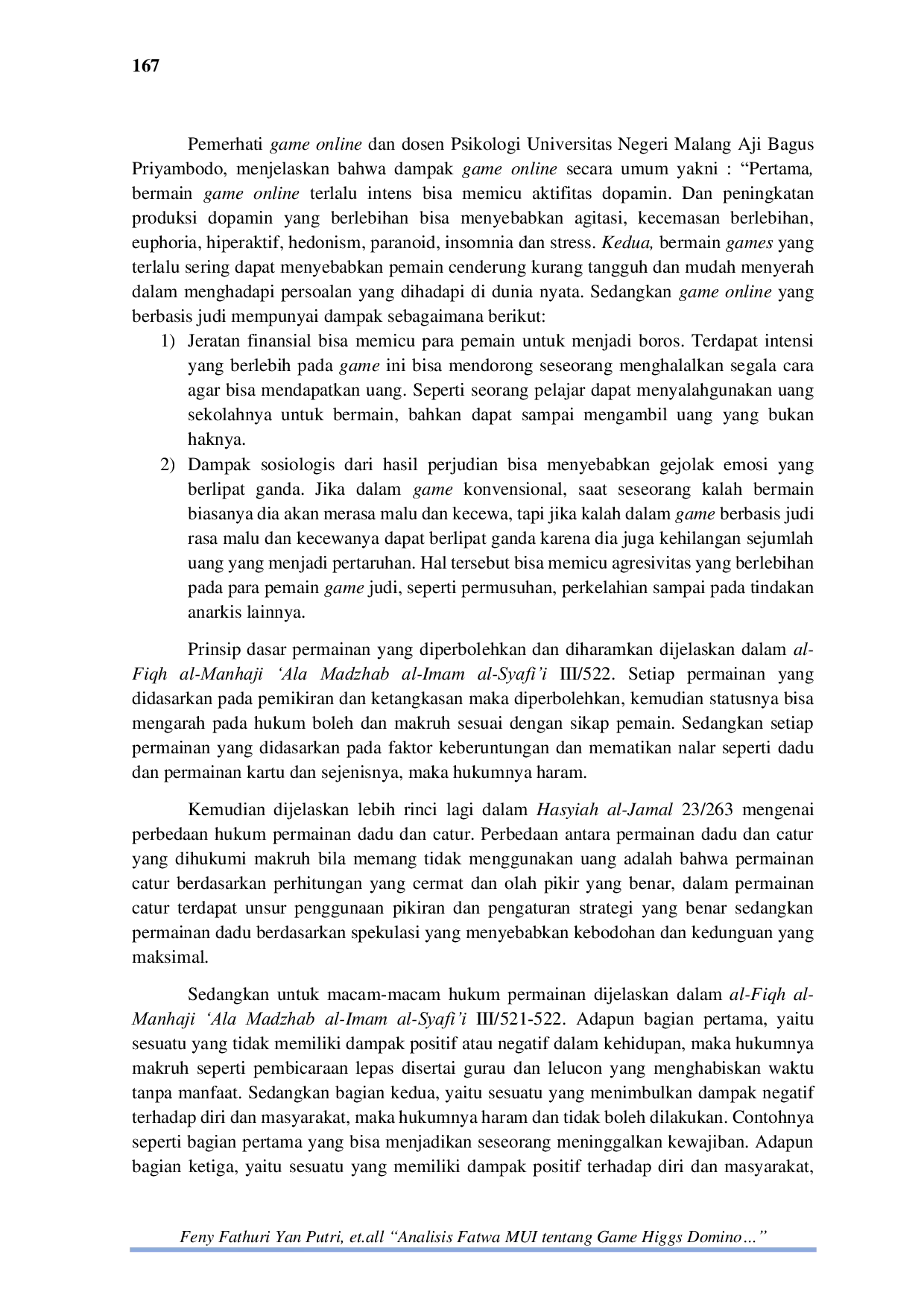 JURIS Analisis Fatwa Majelis Ulama Indonesia Jawa Timur Nomor 1 Tahun 2022 Tentang Hukum Game Higgs Domino Island