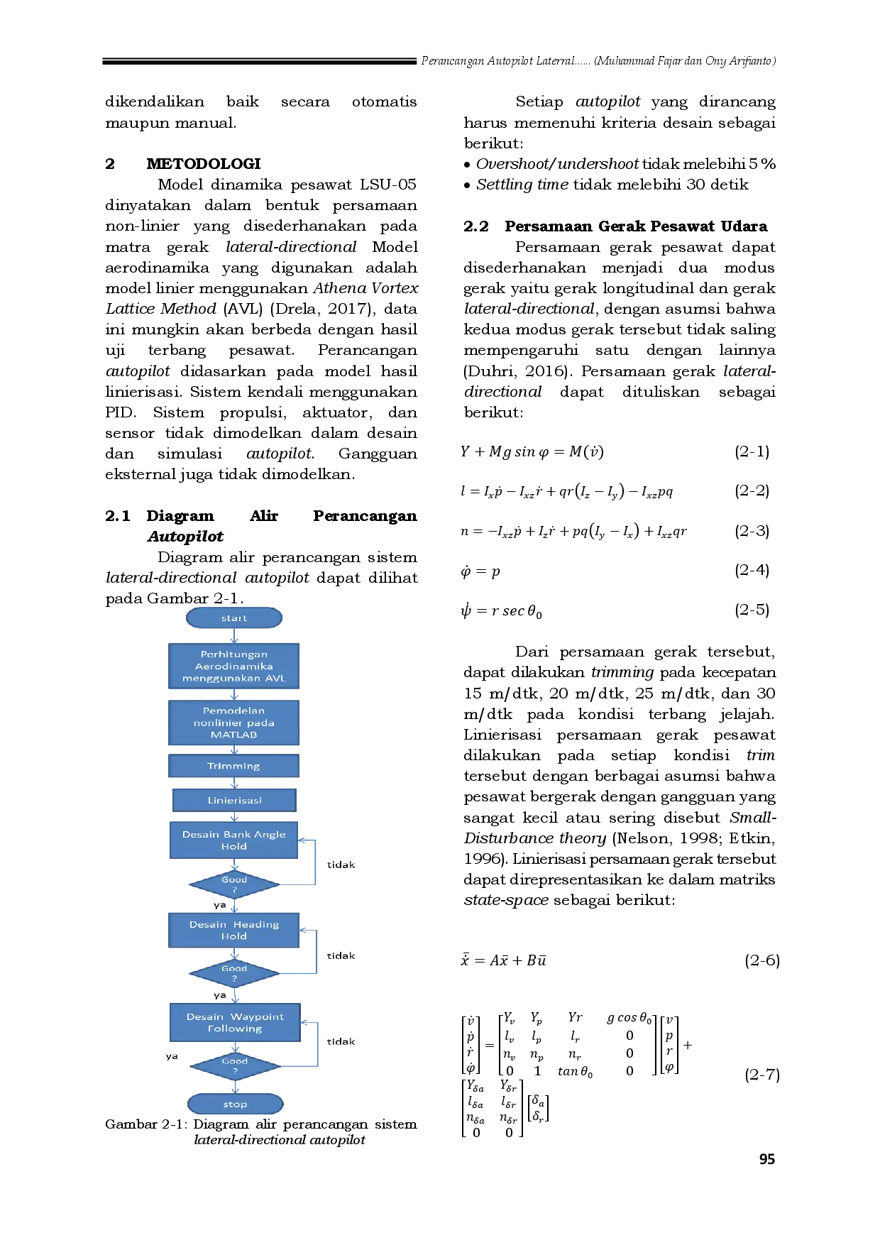 juris Perancangan Autopilot Lateral Direksional Pesawat Nirawak LSU 05