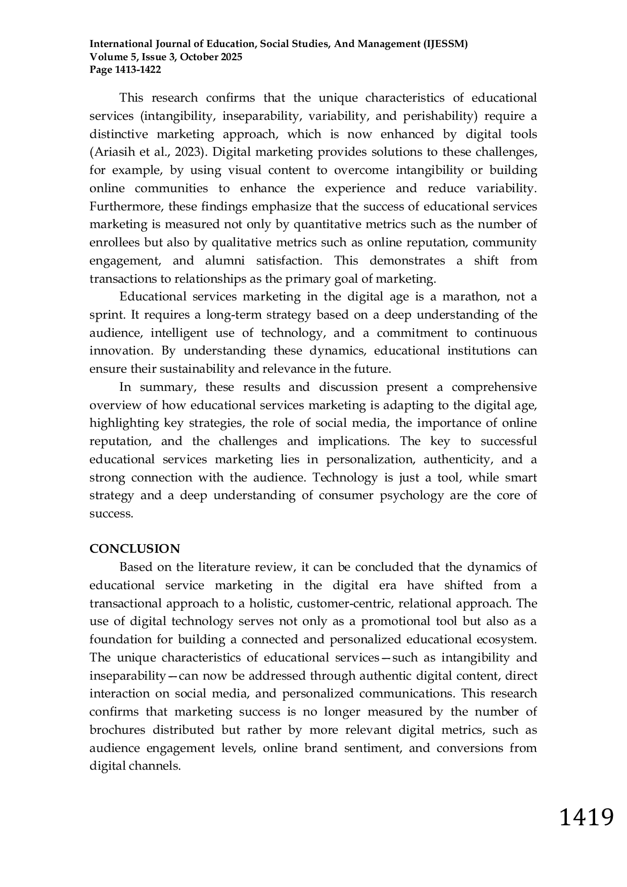 JURIS The Dynamics of Educational Services Marketing in the Digital Era