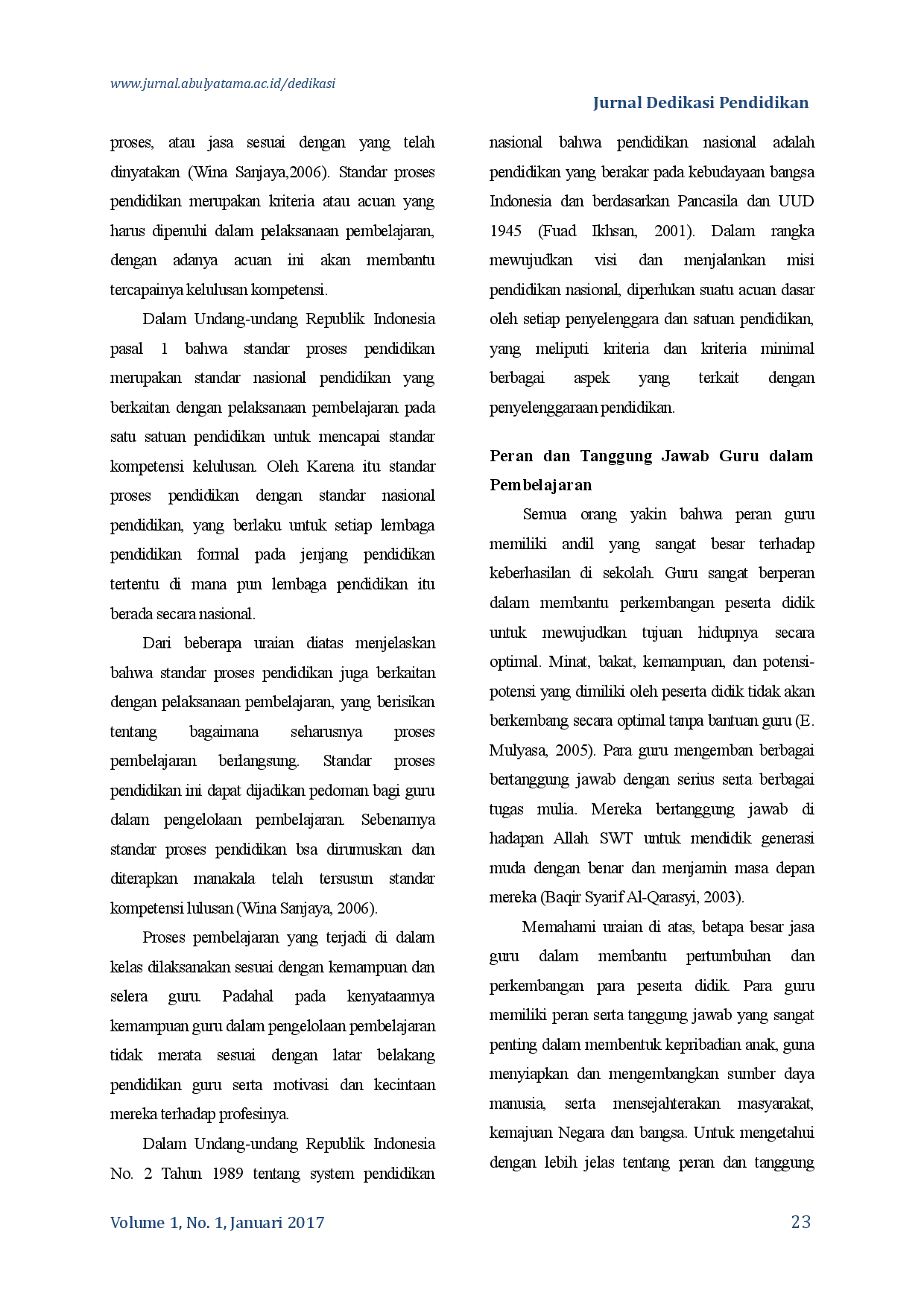 juris Upaya Guru Pendidikan Agama Islam dalam Meningkatkan Kemampuan Bacaan Al Qur an Pada Siswa Di SMP Negeri 2 Pulo Aceh