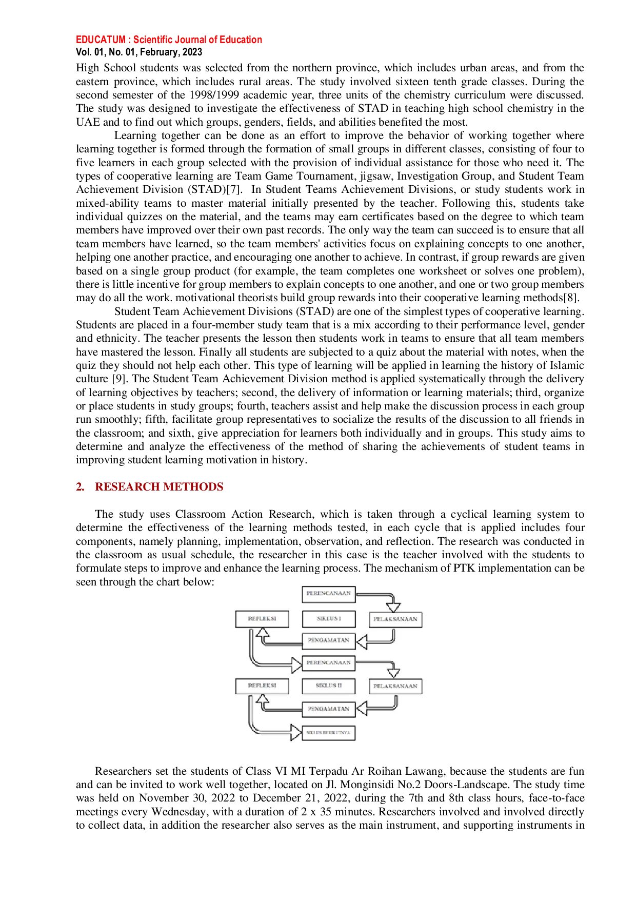 JURIS Student Team Achievement Division Method To Increase Motivation To Learn The History Of Islamic Culture Class VI