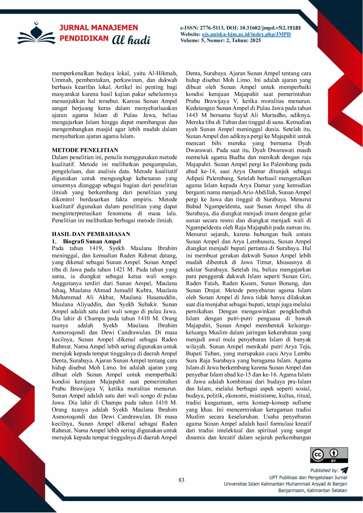 JURIS Sunan Ampel Perancang Kerajaan Islam Pertama di Pulau Jawa