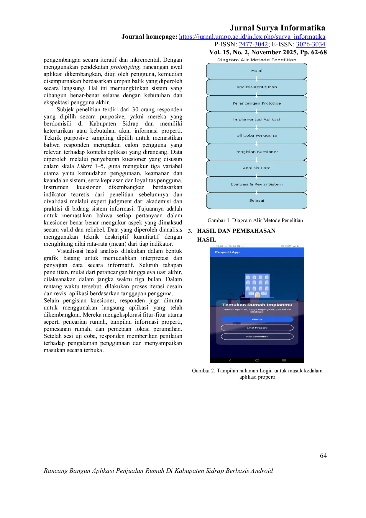 JURIS Rancang Bangun Aplikasi Penjualan Rumah Di Kabupaten Sidrap Berbasis Android