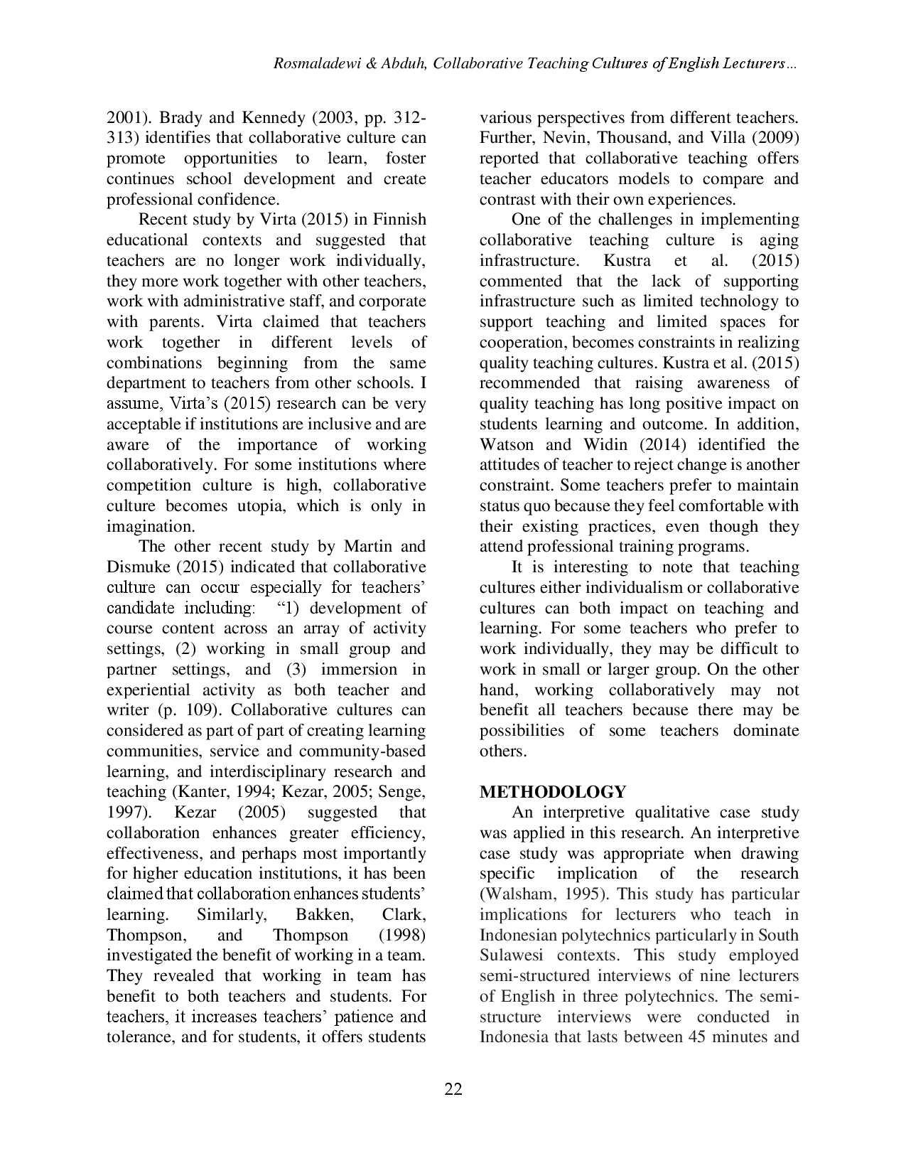 juris Collaborative Teaching Cultures Of English Lecturers In Indonesian Polytechnics