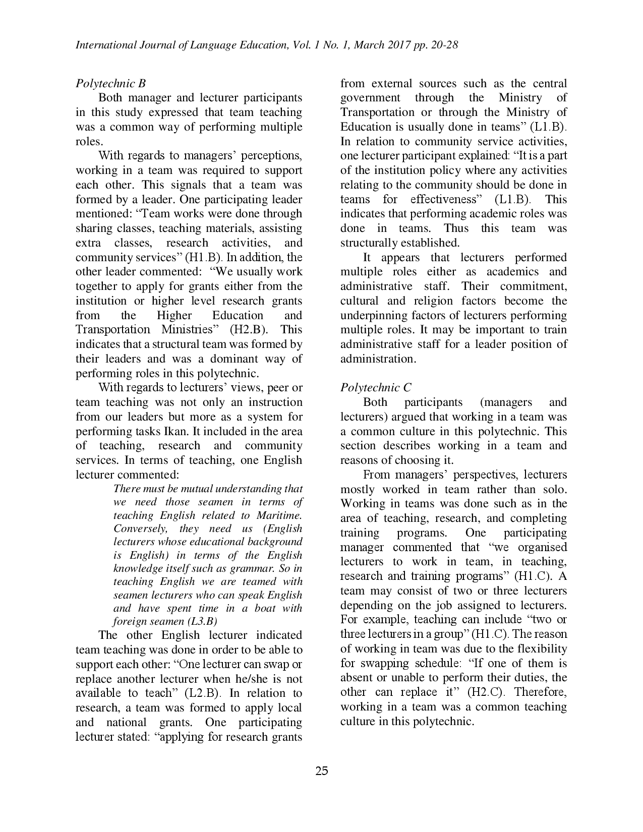 juris Collaborative Teaching Cultures Of English Lecturers In Indonesian Polytechnics