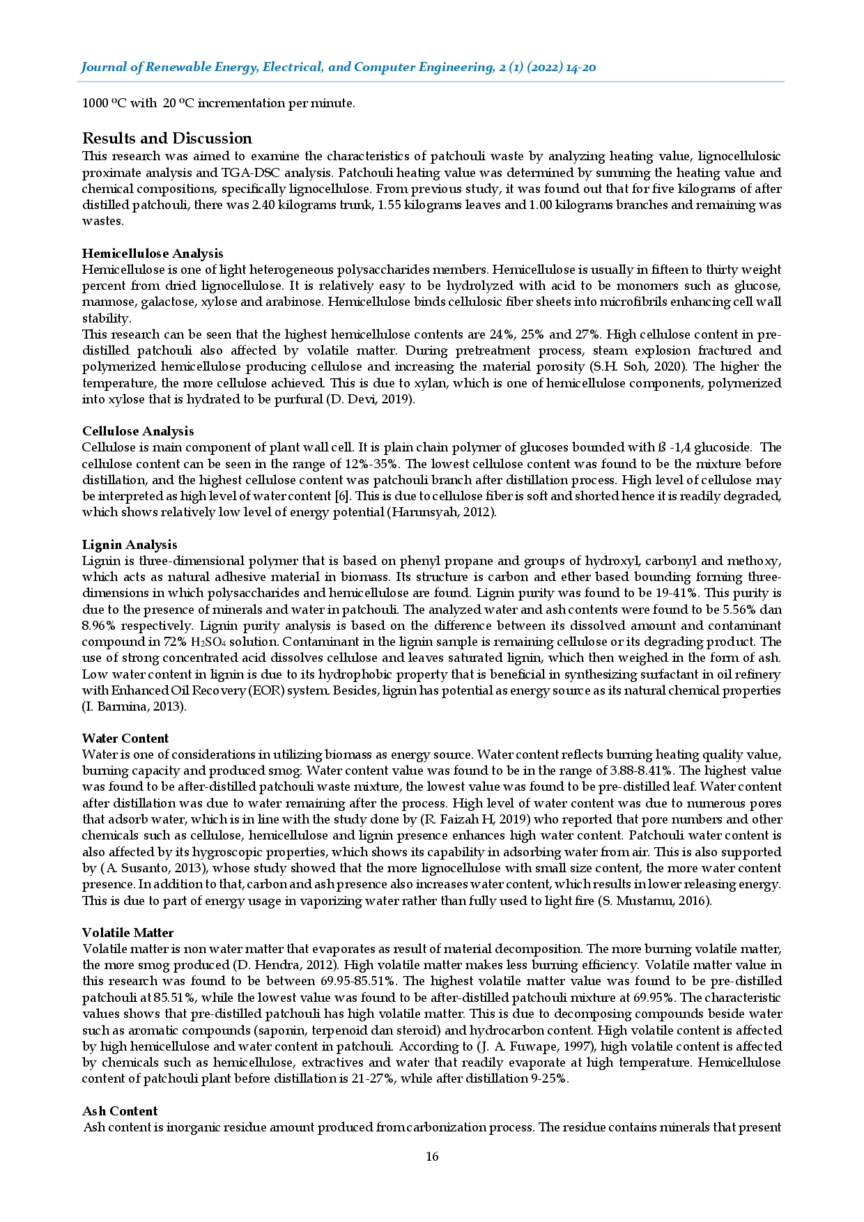 juris Thermal and Physical Properties of Patchouli Essential Oil Industry Residue as Renewable Feedstock for Bioenergy