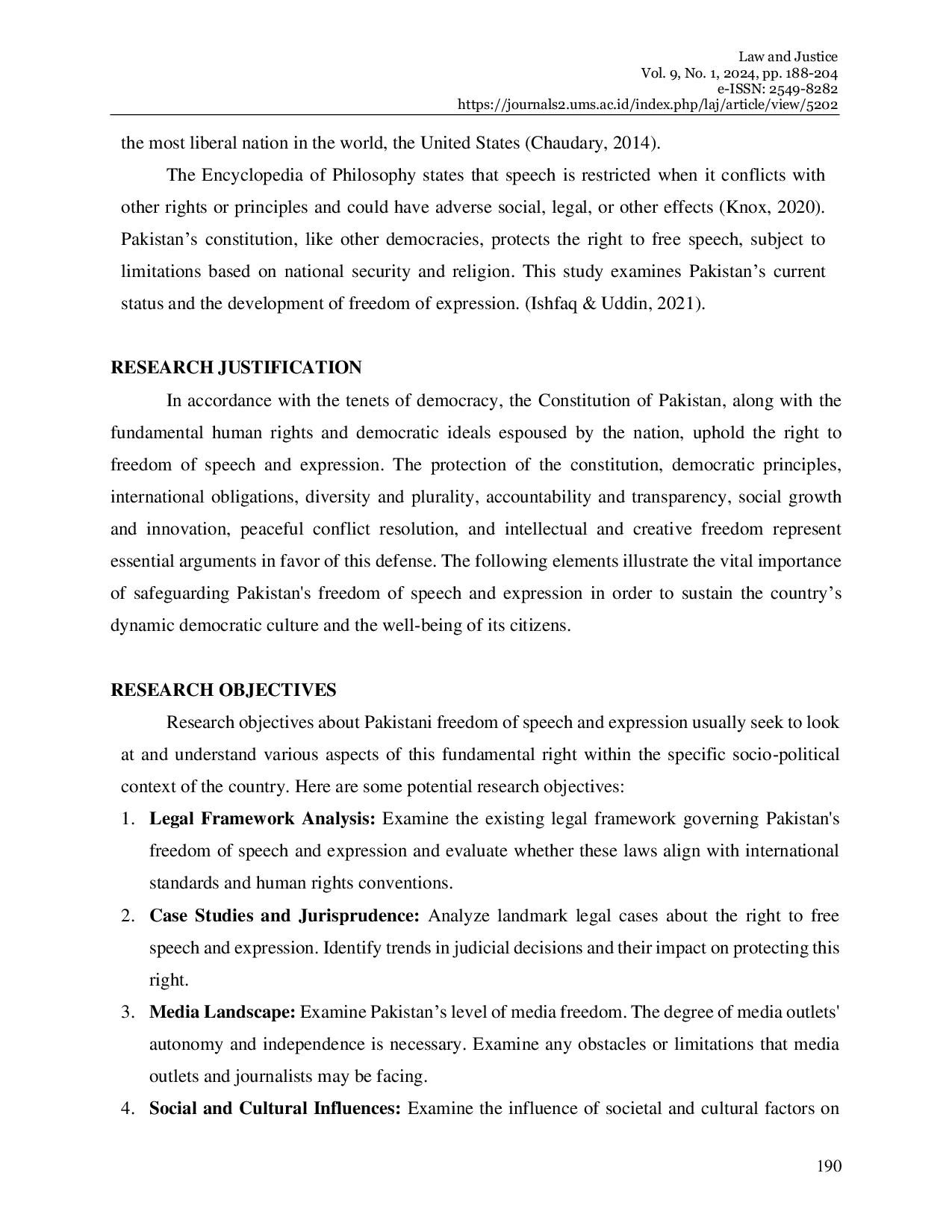 JURIS The Freedom of speech and expression in Pakistan