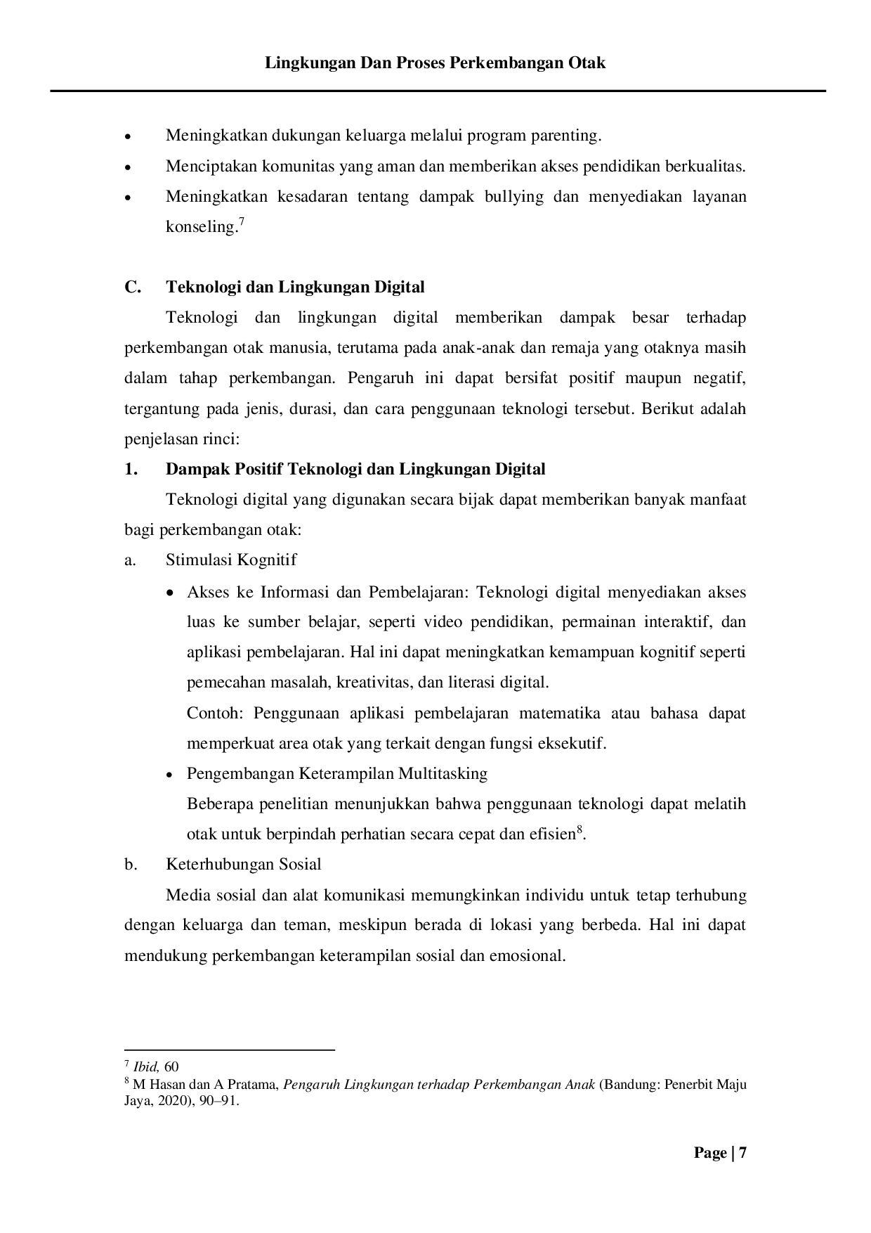 JURIS Lingkungan Dan Proses Perkembangan Otak