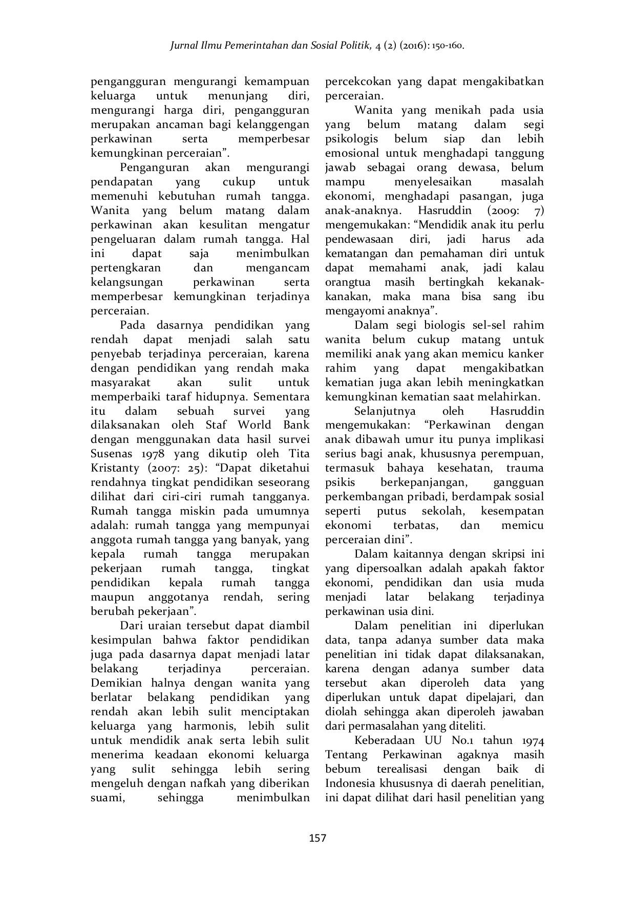 JURIS Latar Belakang Wanita Melakukan Perkawinan Usia Dini