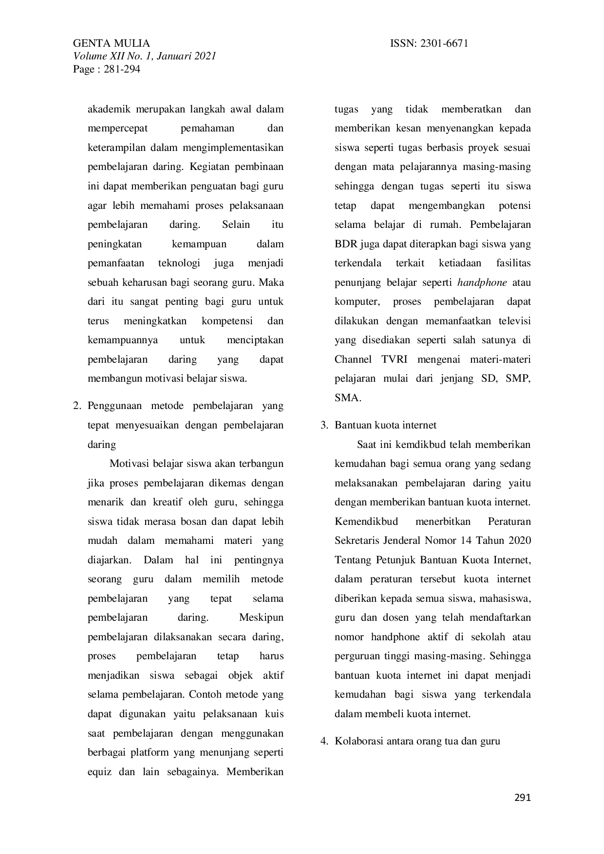 JURIS Analisis Problematika Pembelajaran Daring Dan Pengaruhnya Terhadap Motivasi Belajar Siswa