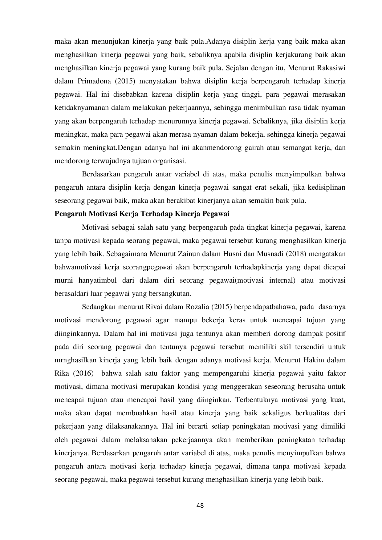 JURIS SAMANOI H FAU Pengaruh Disiplin Kerja Dan Motivasi Kerja Terhadap Kinerja Pegawai Pada Kantor Camat Tomakabupaten Nias Selatan