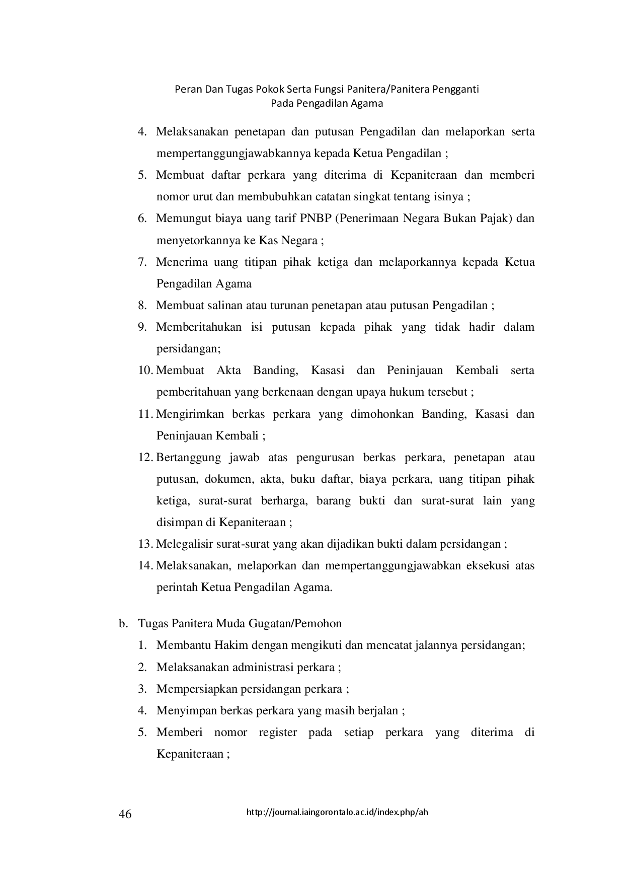 juris Peran Dan Tugas Pokok Serta Fungsi Panitera Panitera Pengganti Pada Pengadilan Agama