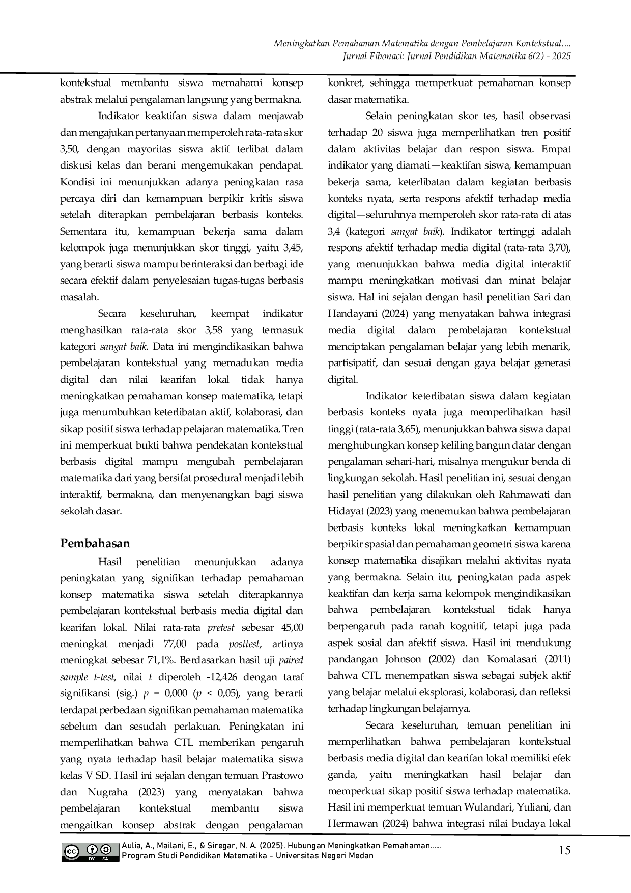 JURIS Meningkatkan Pemahaman Matematika dengan Pembelajaran Kontekstual Berbasis Digital dan Lokal