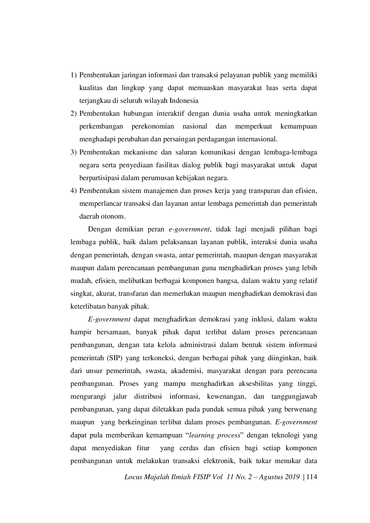 JURIS Peran Sistem Informasi Pemerintahan Daerah Dalam Mendukung Peningkatan Kualitas Perencanaan Pembangunan Daerah