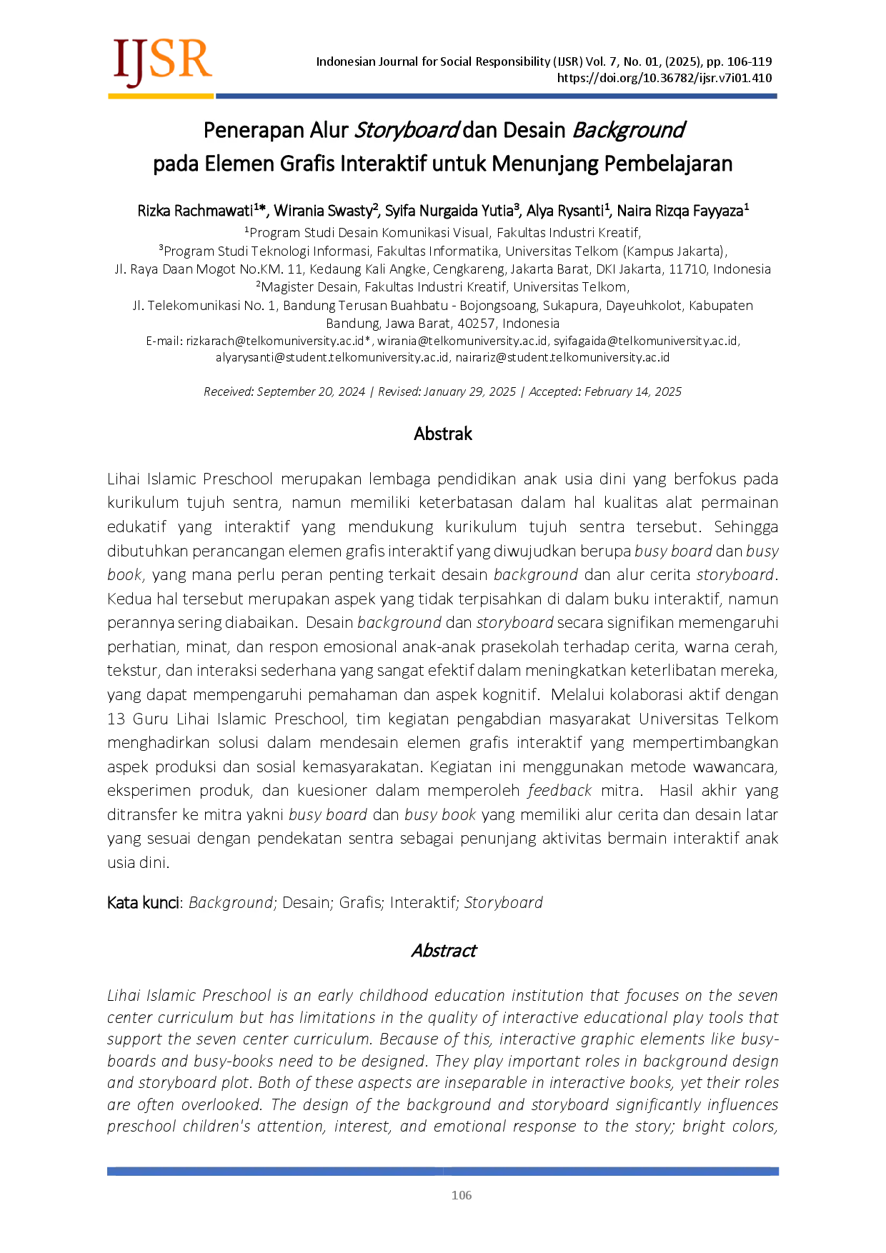 juris Penerapan Alur Storyboard dan Desain Background pada Elemen Grafis Interaktif untuk Menunjang Pembelajaran