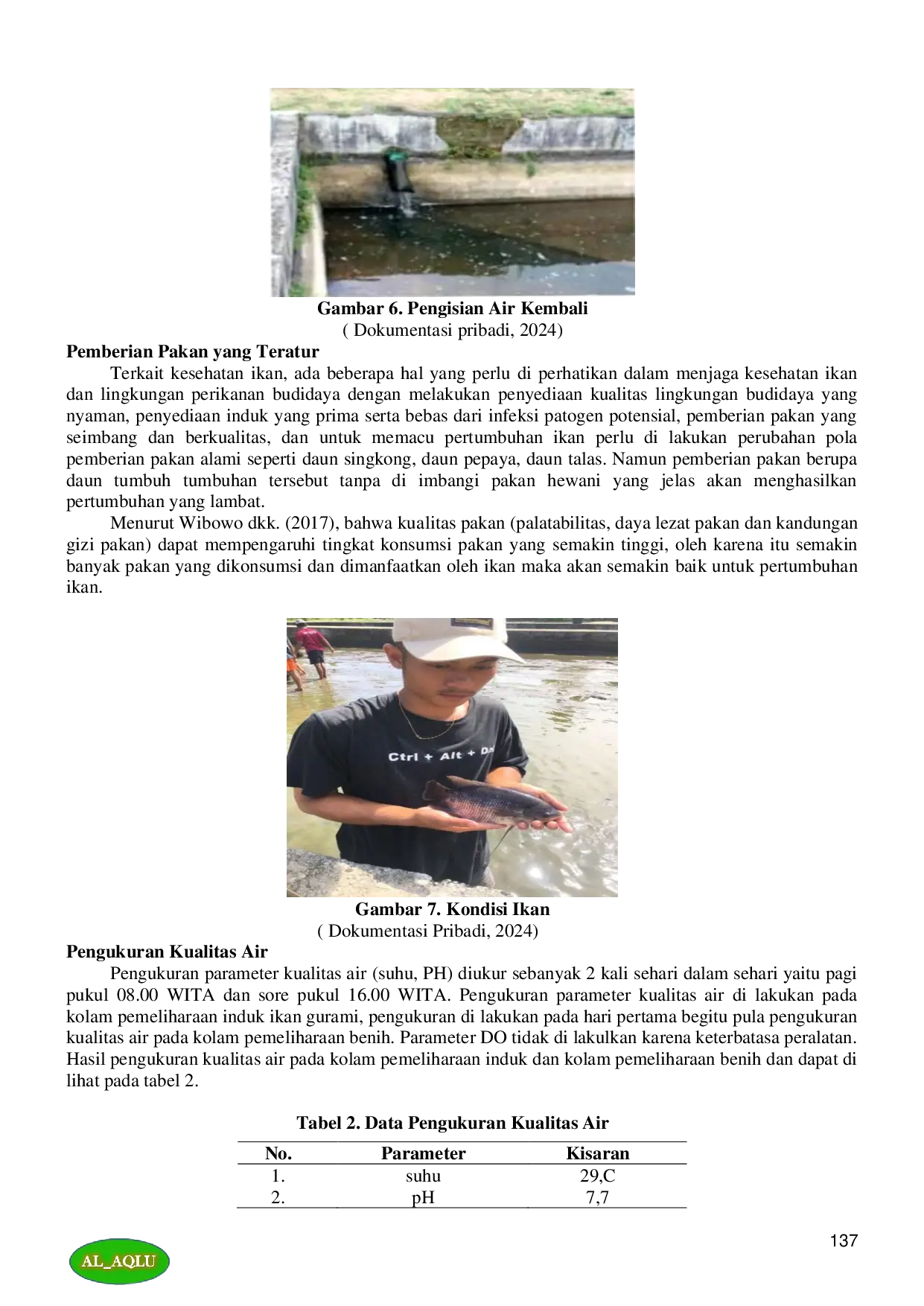 JURIS SISTEM BUDIDAYA TERKONTROL UNTUK MENINGKATKAN KESEHATAN IKAN GURAMI Controlled Cultivation System To Improve The Health Of Gurami Fish