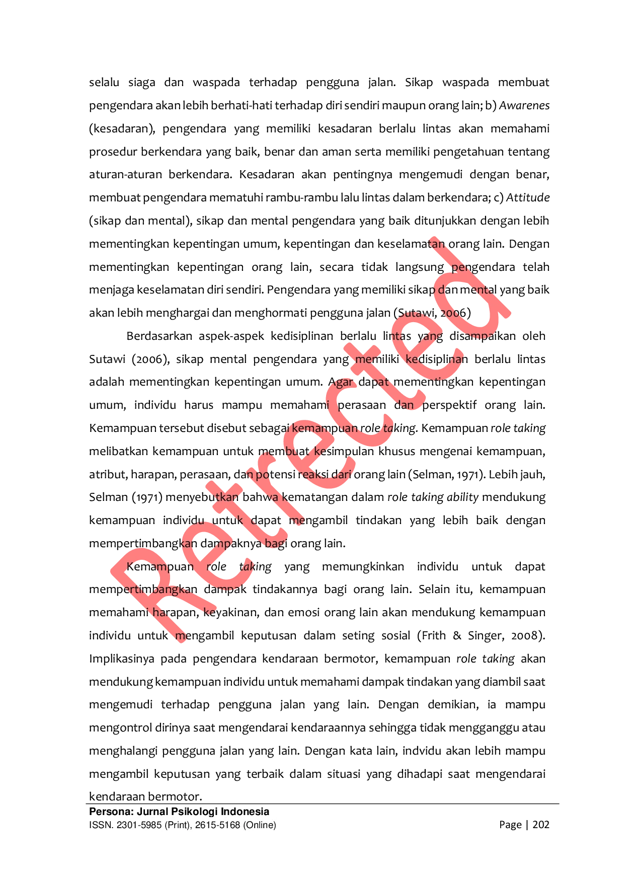 JURIS Retracted Kedisiplinan Berlalu Lintas Pada Siswa SMA