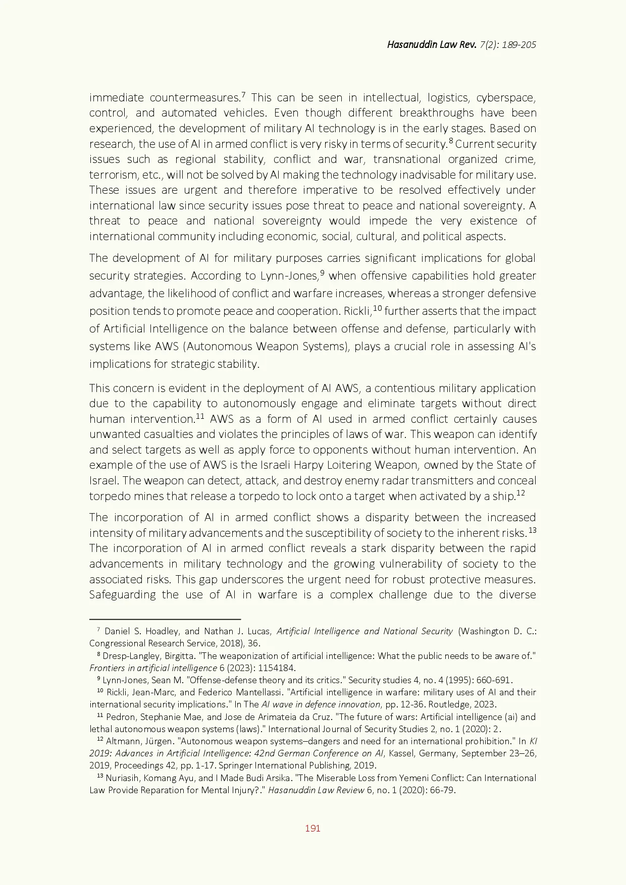 juris The Use of Artificial Intelligence in Armed Conflict under International Law