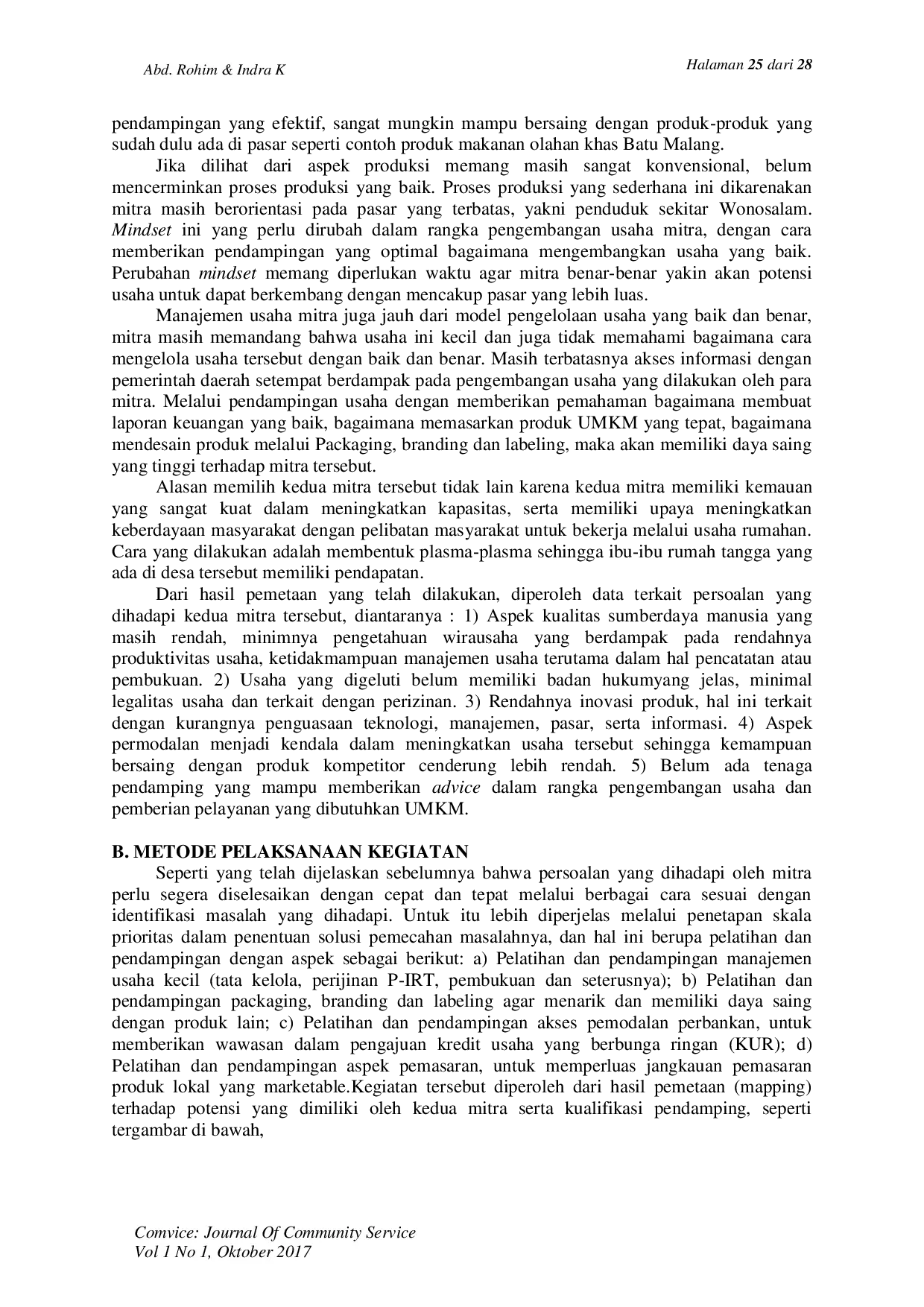 juris Manajemen Usaha Dan Produksi Pada Usaha Mikro Kecil Dan Menengah UMKM Di Desa Carang Wulung Wonosalam