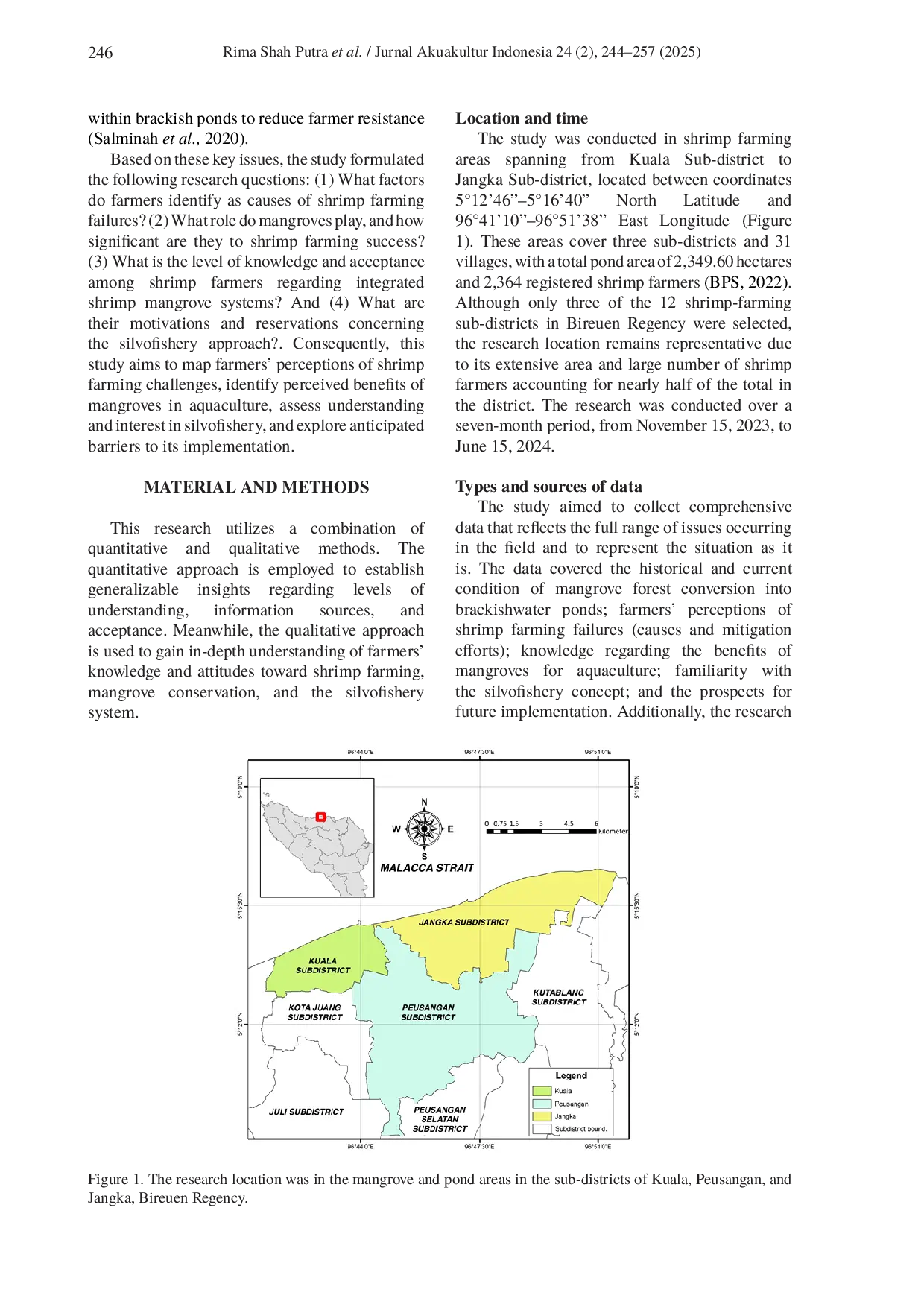 JURIS Prospects for Mangrove Reforestation Using the Silvofishery Method in Aquaculture Areas in Bireuen Regency Aceh