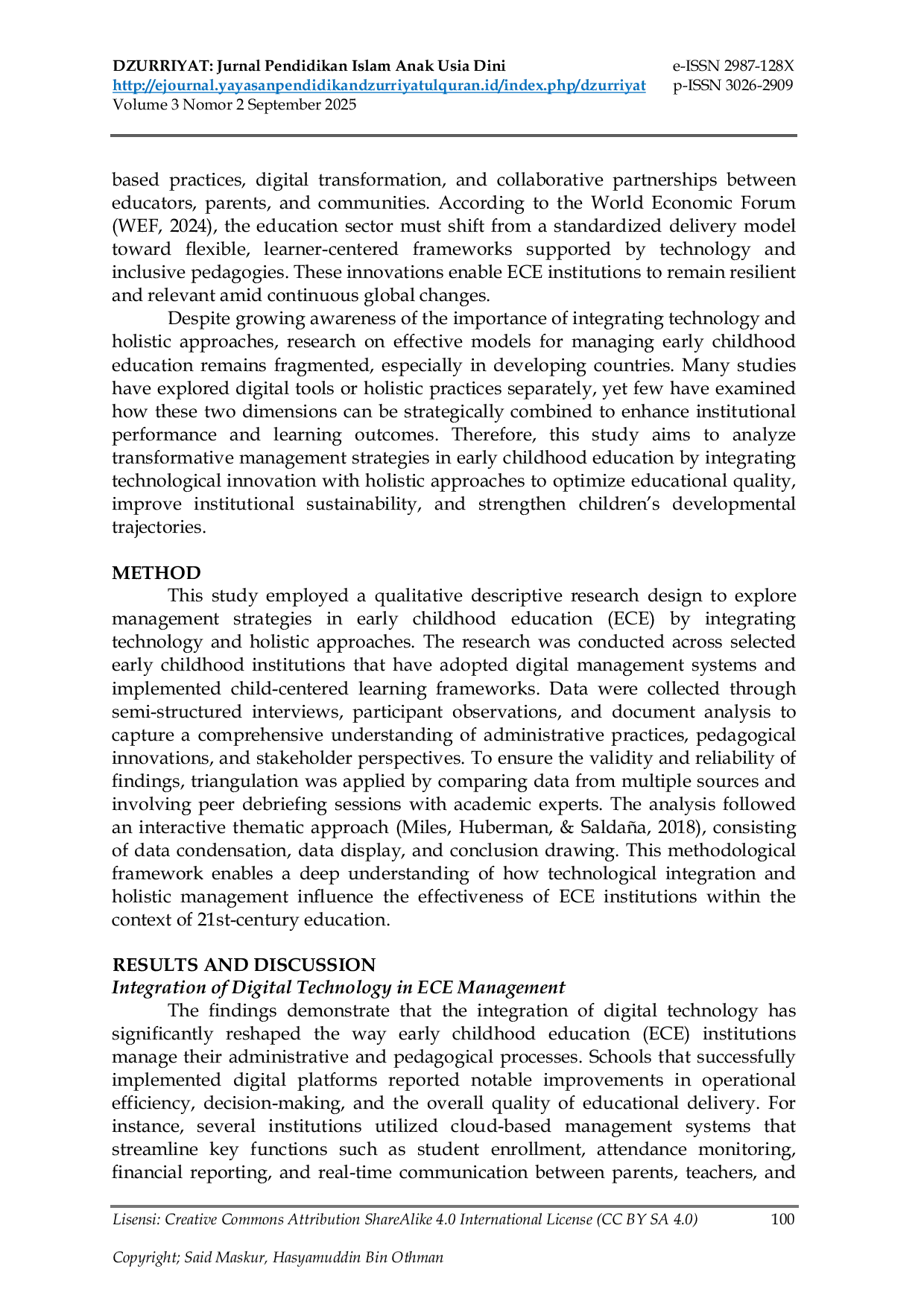 JURIS Transforming Early Childhood Education Management Integrating Technology and Holistic Approaches