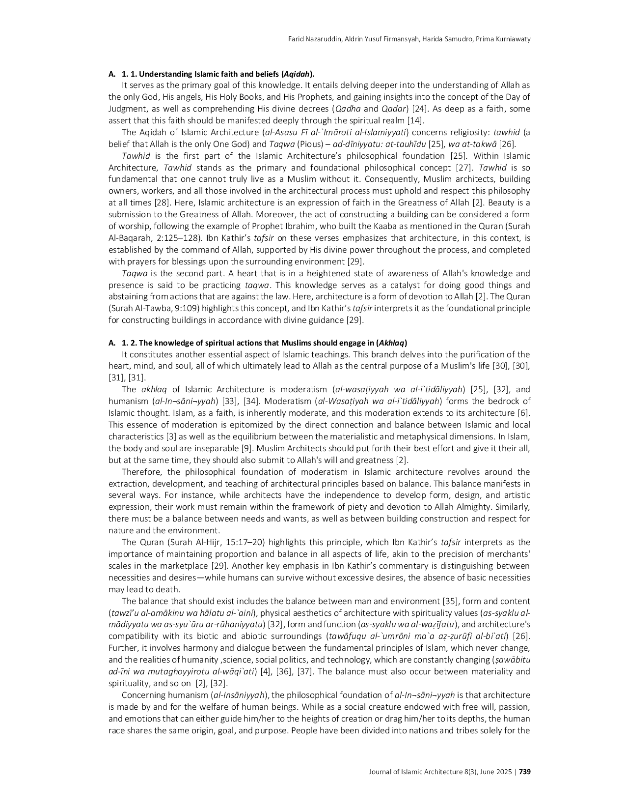 JURIS Islamic Architecture Framework Mentifact Sociofact and Artifact