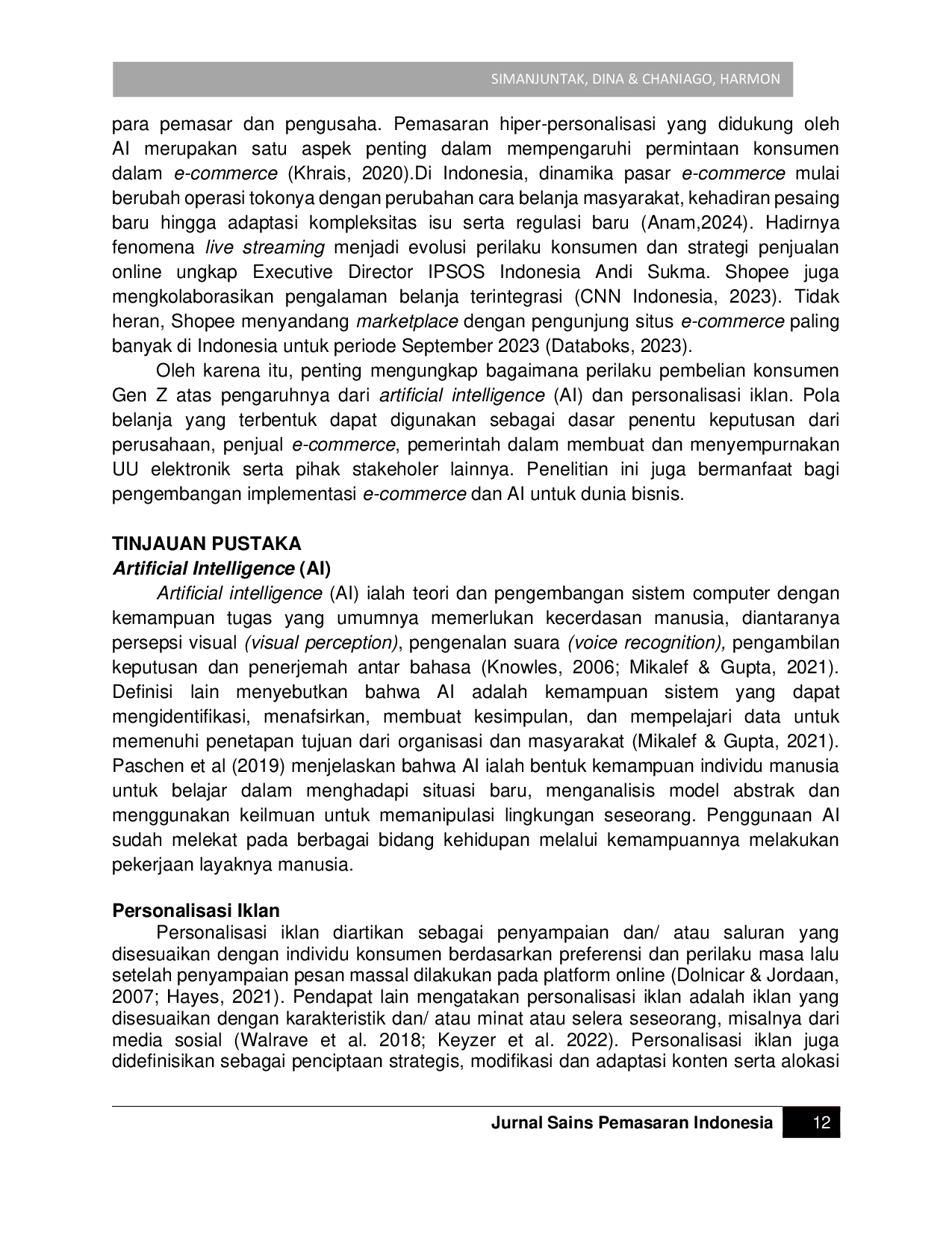 JURIS Artificial Intelligence AI dan Personalisasi Iklan Memahami Pola Belanja Generasi Z