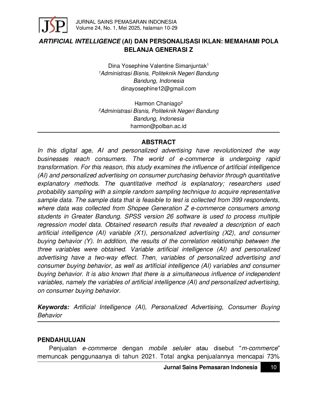 JURIS Artificial Intelligence AI dan Personalisasi Iklan Memahami Pola Belanja Generasi Z