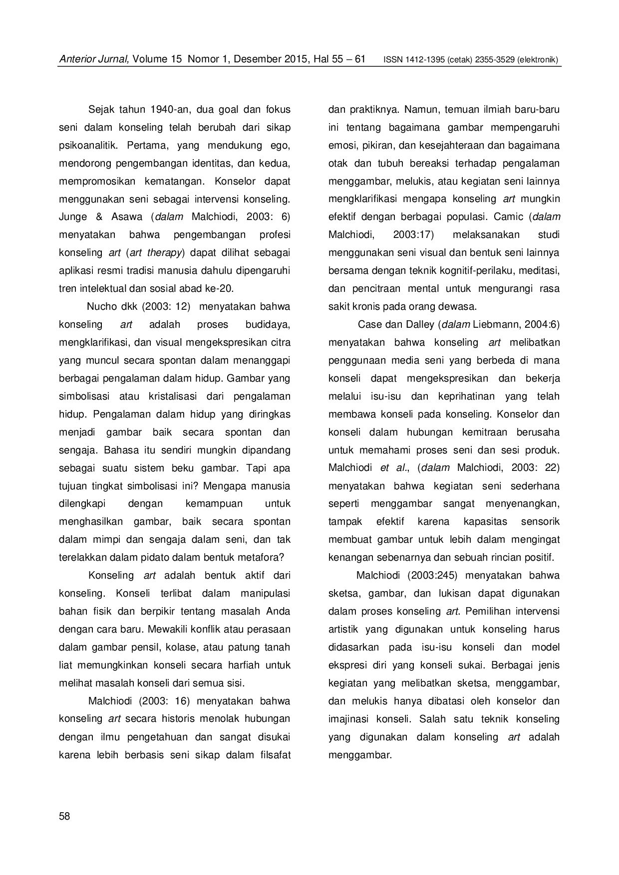 JURIS Konseling Art dengan Media Gambar untuk Meningkatkan Self Disclosure Mahasiswa