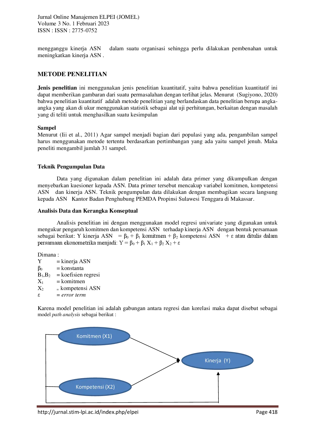 juris Pengaruh Komitmen Dan Kompetensi Terhadap Kinerja Asn Kantor Badan Penghubung Pemda Propinsi Sulawesi Tenggara Di Makassar